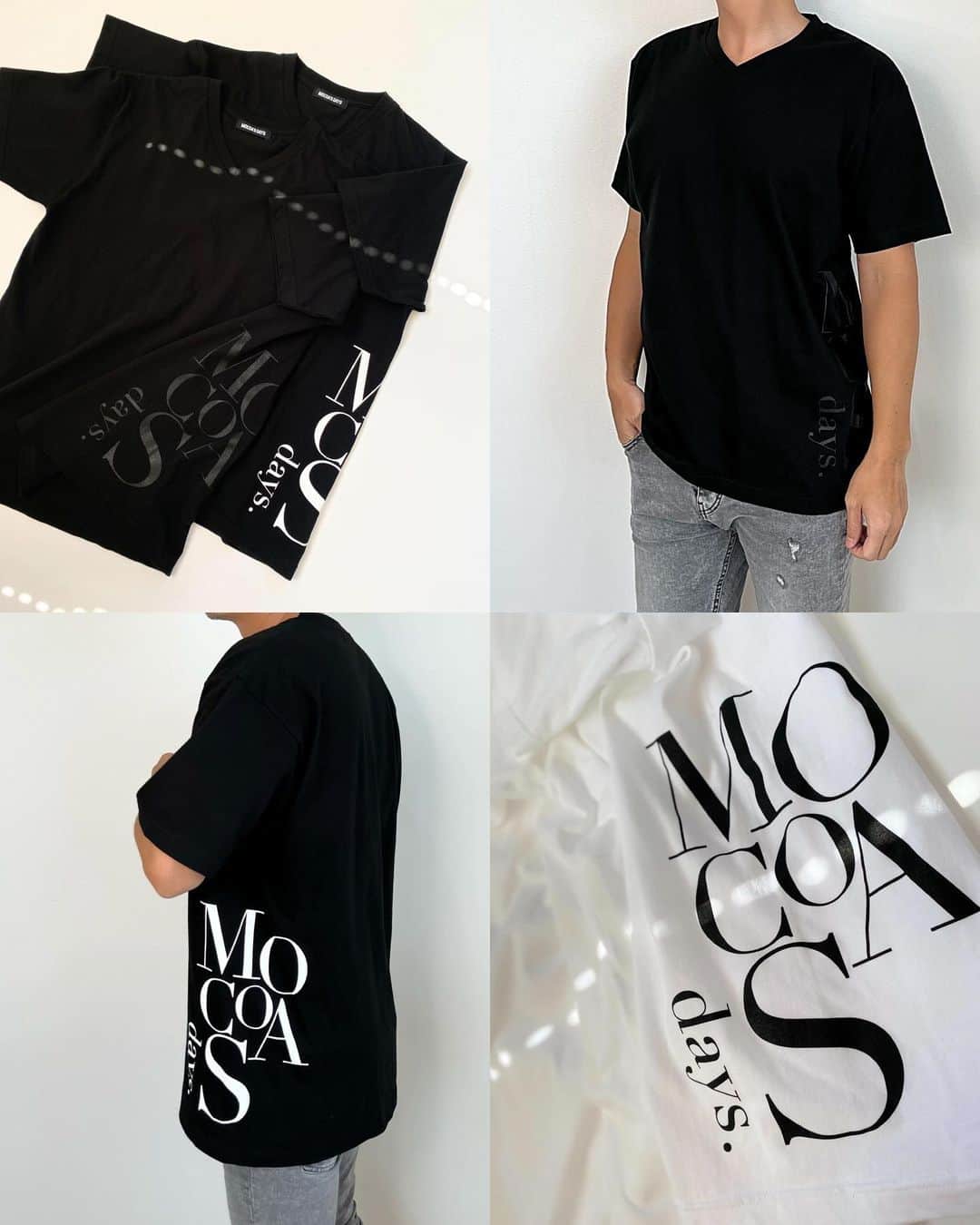 桃華絵里さんのインスタグラム写真 - (桃華絵里Instagram)「MOCOA'S DAYS🫶🏻🤍  New デザインTシャツは 1番人気のロゴ Vネックバージョン✌︎  今回の tシャツも早速 沢山のご予約を頂きまして 誠にありがとうございます😭👏🏻🤍  お届けは 6月中旬です📦📦📦  私（身長160cm）が着ている ブラックが size 2 で ゆるたぽ♡  3枚目のホワイトは  size 1 で ヒップギリ隠れる丈感♡  どちらも 袖を二つ折りにしています♪  他 着用サイズ感の画像は @mocoas_inc  商品ページに掲載しておりますので ぜひcheckして頂けましたら幸いです😊  unisexデザインですので 男性にもご着用いただけます👨🏼🫶🏻  今日も暑かったですね🫠🫠🫠  明日も お互いに 楽しみつつ がんばりましょー😊   おやすみなさい🤍  #mocoas #fashion #ootd  #モコアズ #モコt」5月30日 23時03分 - _momoka828_