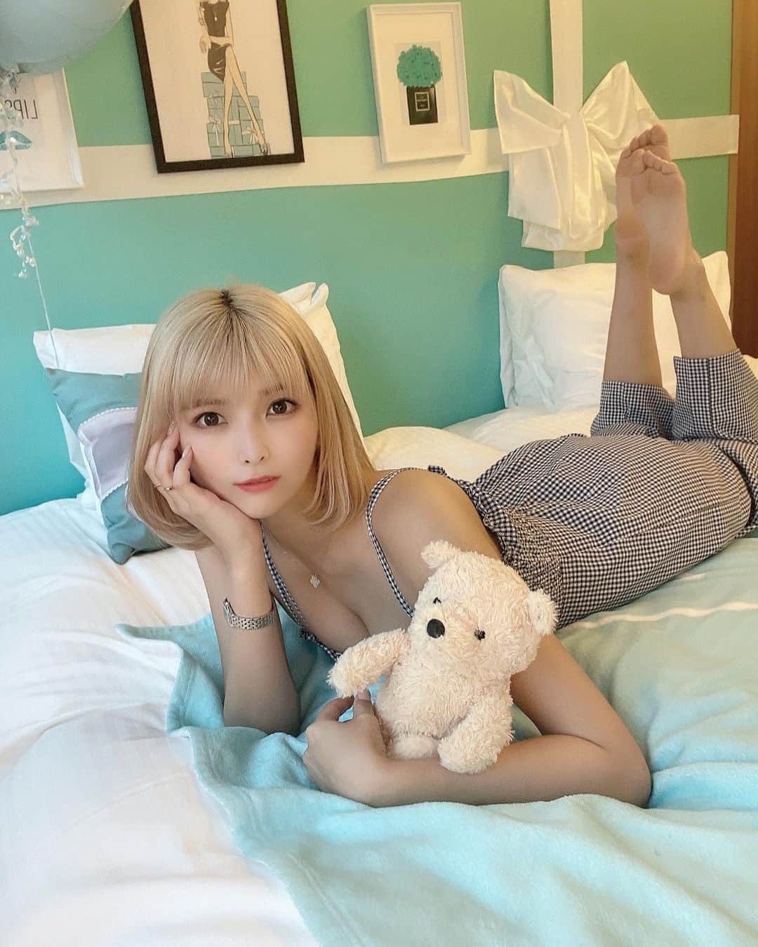 ききまるさんのインスタグラム写真 - (ききまるInstagram)「kawaiiii hotel🏩💓 . . @mimaruhotels  . . Tiffany Blue💠ダイスキッ！ . .」6月1日 0時08分 - kikigram_97