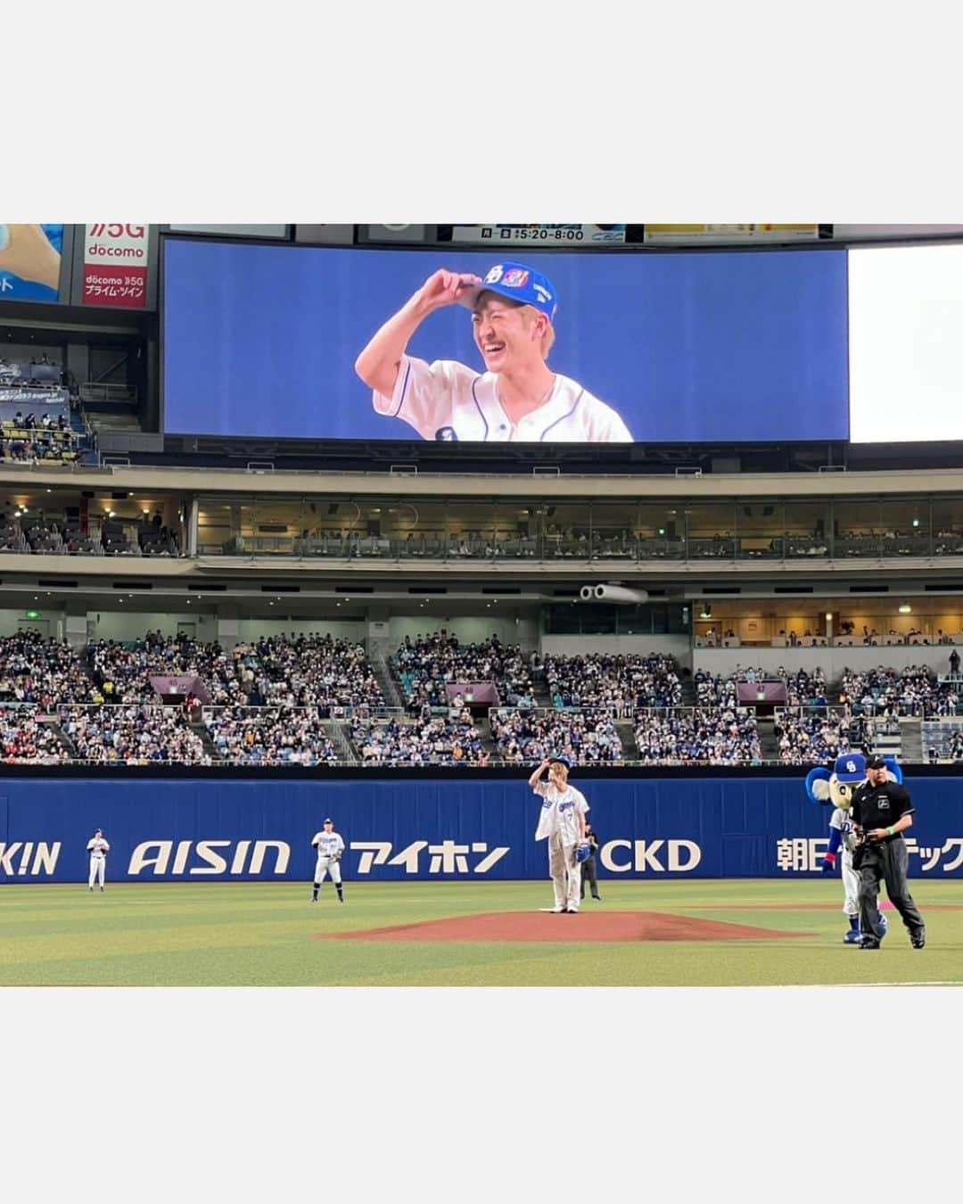 佐野玲於さんのインスタグラム写真 - (佐野玲於Instagram)「First pitch ceremony!!  人生初の始球式!! ほぼ初野球ですw 生まれ故郷で貴重な経験を ありがとうございます🙏🏻  @chunichidragonsofficial」6月5日 20時09分 - reo_sano_official_acc