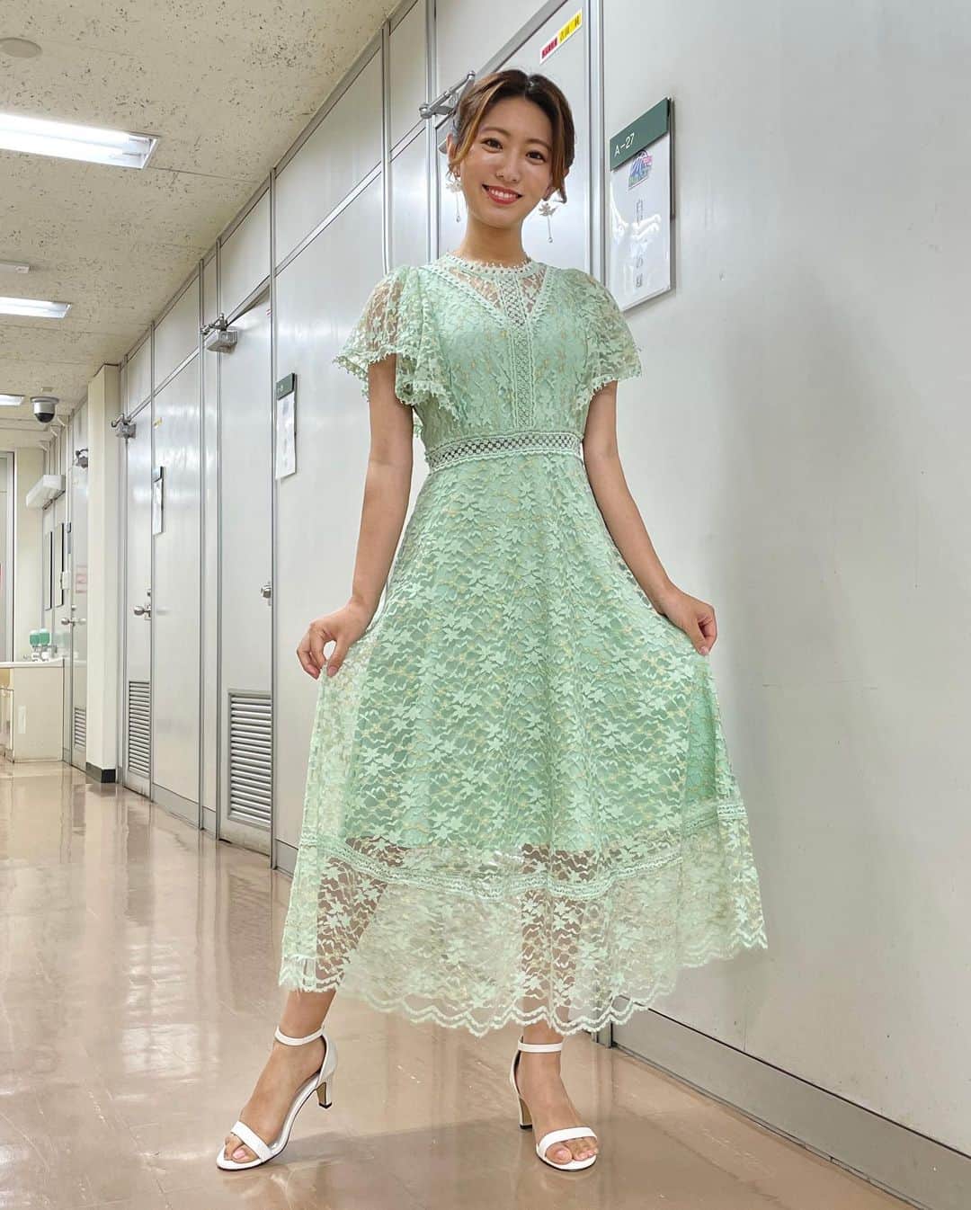 白戸ゆめのさんのインスタグラム写真 - (白戸ゆめのInstagram)「👗 . #熱血バスケ #衣装 今回はアワードということで ドレッシーな衣装でした💚」6月7日 21時29分 - yumeno.s_