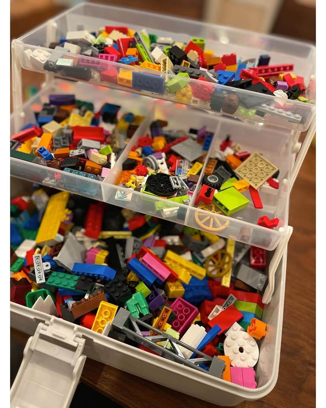 佐々木希さんのインスタグラム写真 - (佐々木希Instagram)「LEGO🧱 とりあえず釣具用の収納BOX買ってみたけど…他にもまだまだLEGOが沢山あります👾 LEGO好きの皆さんは収納どうしてます⁉️」6月16日 13時05分 - nozomisasaki_official