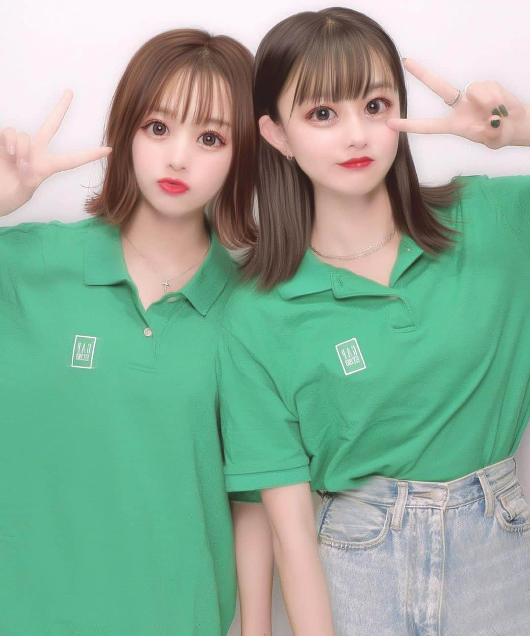 水戸由菜さんのインスタグラム写真 - (水戸由菜Instagram)「・ おそろちゃーん💚💚   #ゆあゆな」6月16日 20時09分 - yuna_3047