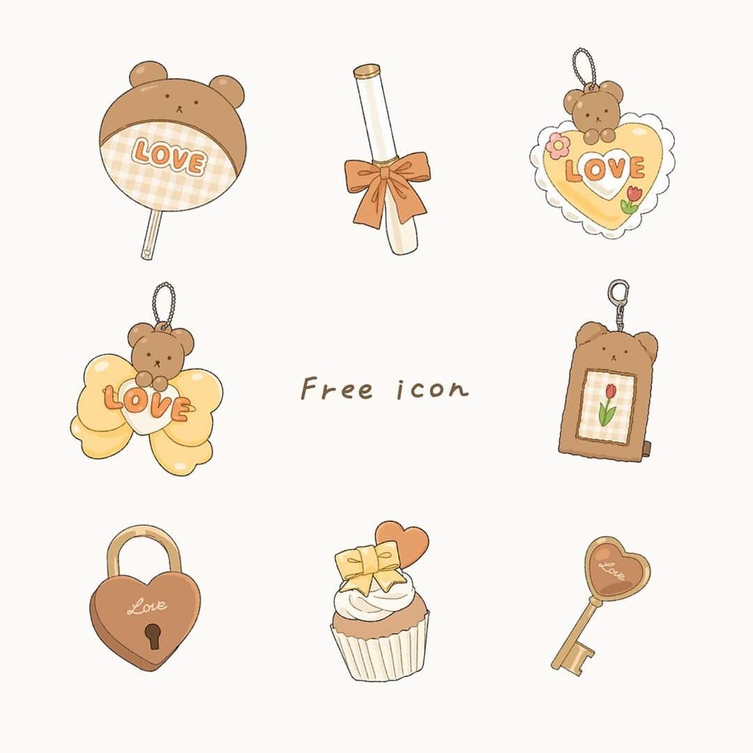 asukaさんのインスタグラム写真 - (asukaInstagram)「・ 🤎🧁 𝐟𝐫𝐞𝐞𝐞 𝐢𝐜𝐨𝐧 🍰🤎  せっかくなので、LINE着せかえのイラストを一部フリーアイコンにしてみました〜🎀 さりげな〜く推し活アピールできます🫢🤍 ハイライトにもぜひ使ってみてねっ！🫶🏻 ・ ・ #fff #f4f #l4like #l4l #instagood #instafashion #instalike #イラストグラム  #オリジナルイラスト #おえかき #art #コーデイラスト #ファッションイラスト #オレンジコーデ #フリーアイコン  #お洒落なジャニオタさんと繋がりたい  #無料配布 #メンカラ #うちわ文字  #わーーーージャニオタさんと繋がるお時間がまいりましたいっぱい繋がりましょ #フリーアイコン配布中」6月18日 18時17分 - a20_suka002018