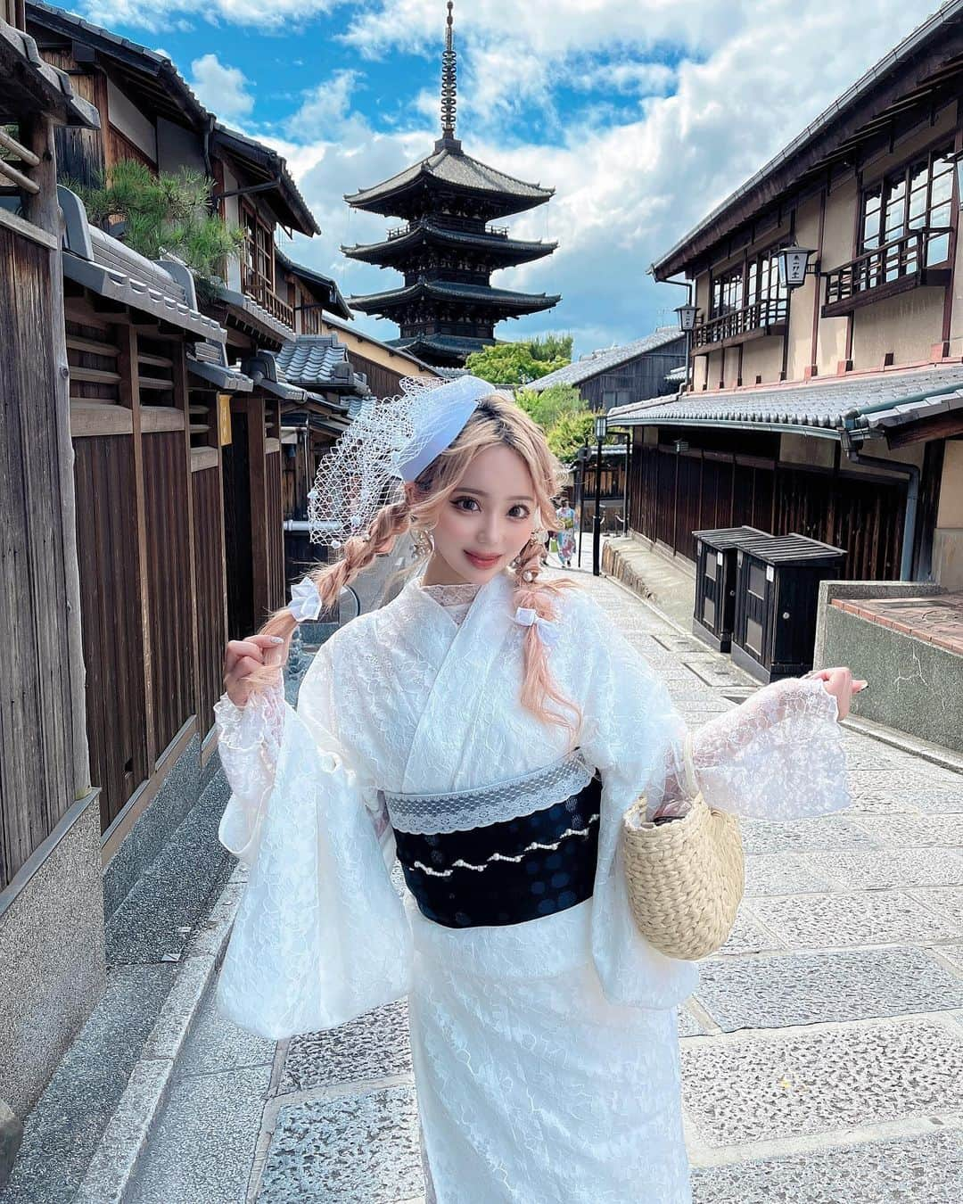 くまみゆさんのインスタグラム写真 - (くまみゆInstagram)「この日のヘアメイクとかほんと可愛くて盛れたからたくさん載せる！！ . . . #京都着物レンタル」6月18日 23時59分 - kumamiyu.24