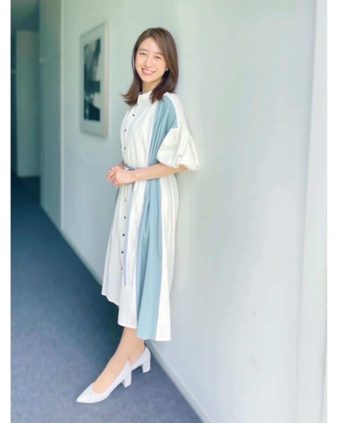 林美沙希さんのインスタグラム写真 - (林美沙希Instagram)「. 今日もお疲れ様でした☺️ 先日の衣装がバイカラーで可愛かったです！ 明日もよろしくお願いします。  #annニュース #ワイドスクランブル #林美沙希 #衣装 #ワンピース」6月23日 22時01分 - misaki0hayashi