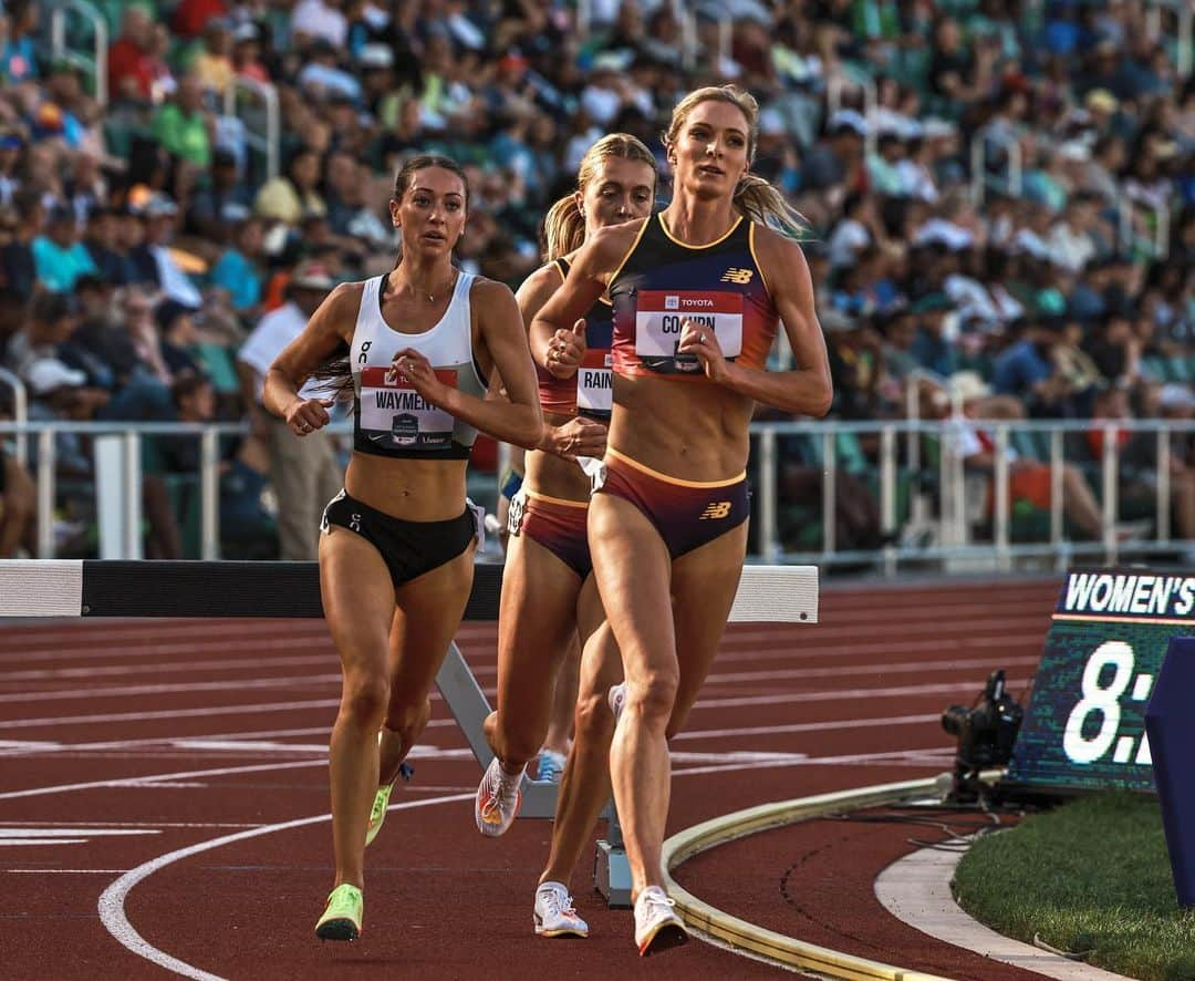 エマ・コバーンさんのインスタグラム写真 - (エマ・コバーンInstagram)「Big Q. Onto the final on Sunday ✅ UPDATE: the race schedule changed because of hot temps on Sunday, so the steeplechase final is now at 11:15am PT. (pic @justinbritton ) #teamnb #teamusa #usatf #usachampionships」6月25日 11時36分 - emmacoburn