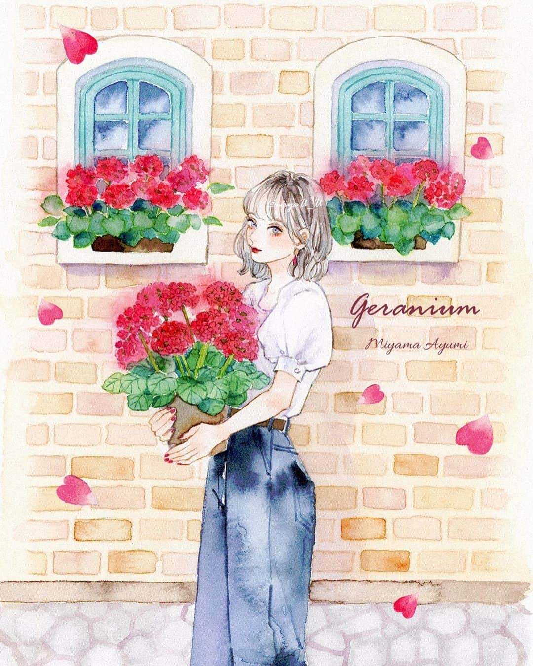 miya(ミヤマアユミ)さんのインスタグラム写真 - (miya(ミヤマアユミ)Instagram)「ゼラニウム #花kotoba🌸 「尊敬」「真の友情」「君ありて幸福」  ゼラニウムのクロッキー帳を作りました。 #花とdoll展 新作Web Shop本日で一旦クローズとなります。 @mirafluru  https://miya-artwork.booth.pm/  開始時期が突発だったのにも関わらず沢山の方にご覧頂きありがとうございました！ #花kotoba🌸 サイン本もとてもご好評で嬉しいです。心を込めて描かせて頂きます✍️  在庫が充分に用意できずお手に取って頂けなかった方は申し訳ありません。 また秋か冬頃オンラインイベントできたらなあと思います🍂  新作は今回限りの物もありますので、気になってくださっている方がいましたら本日中にご覧ください🙏  #ピンク #pink #花 #flower #flowers  #artwork #watercolor #水彩 #透明水彩 #art #illust #illustration #draw #illustrator #イラスト #イラストレーター #手描き #手書き #アナログ #アナログイラスト #mirafluru #ゼラニウム」6月26日 20時13分 - miya78pic