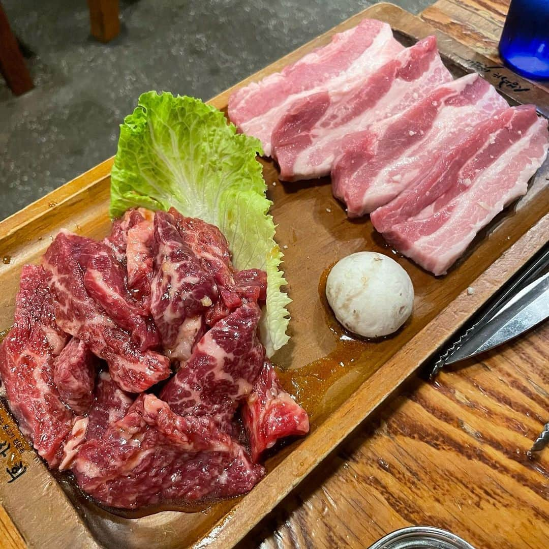 川澄奈穂美さんのインスタグラム写真 - (川澄奈穂美Instagram)「🇰🇷🥩🥢 ▽ おいしかった〜🤤  #カルビ #サムギョプサル #チヂミ #チャプチェ #くうなみ #スンドゥブに夢中」6月28日 4時47分 - naho_kawasumi_9