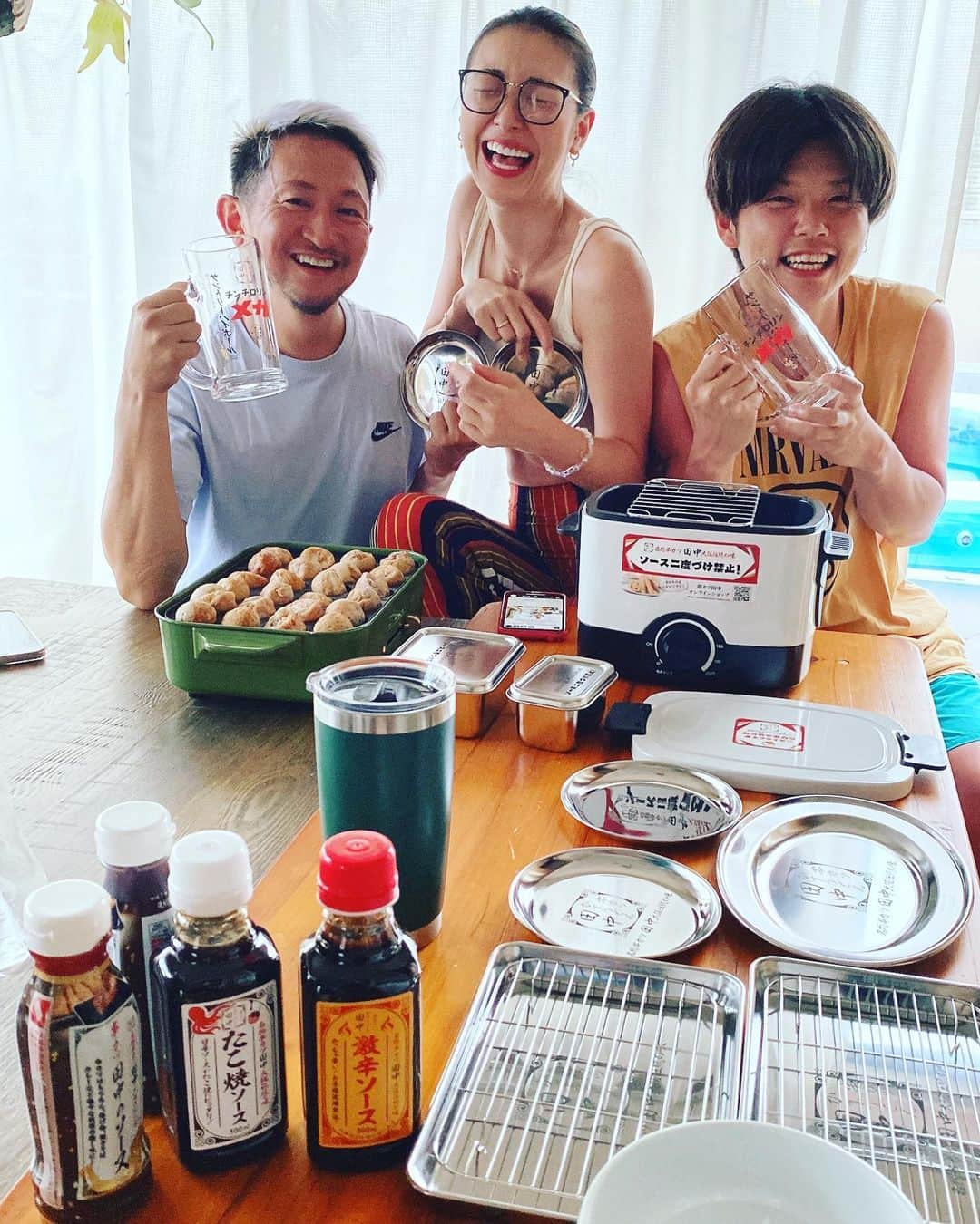 木下優樹菜さんのインスタグラム写真 - (木下優樹菜Instagram)「おうちで串カツ田中したっ♬  大好きな仲間💜💜💜」6月29日 21時23分 - yukina1204xoxo