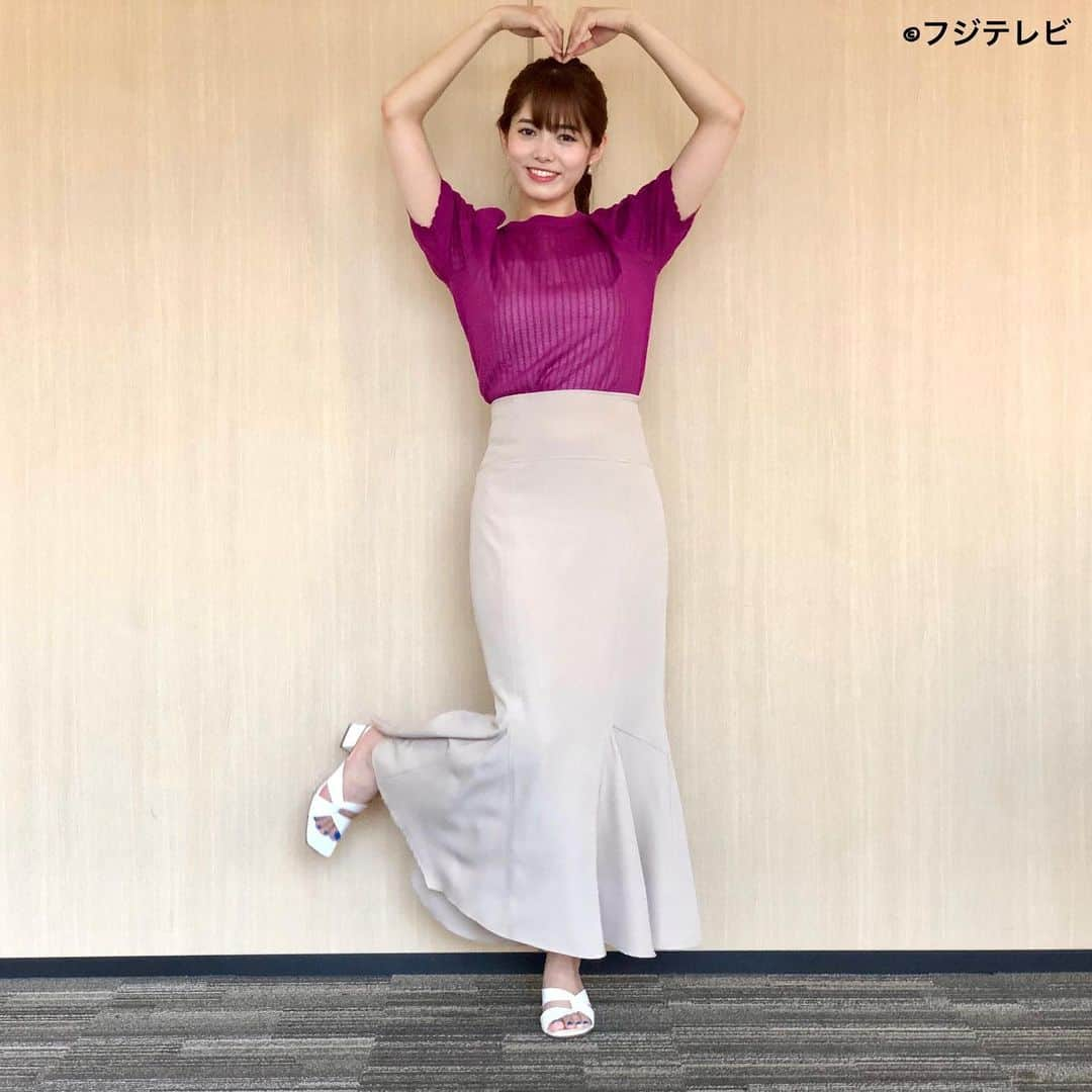 フジテレビ「めざましテレビ」さんのインスタグラム写真 - (フジテレビ「めざましテレビ」Instagram)「ファッション雑誌CanCamとコラボした お天気コーナー「きょう何着て行く？」 谷尻萌の毎日のコーデを紹介♪  ７月１日　（金）　🌈  【今日のコーデ】 ・ニット→ @ropepicnic_official 　３８３９円 ・スカート→ @mercuryduo_com 　１万１０００円 ・靴→ @dianashoespress 　１万４８５０円 ・イヤリング→ @cocoshnik_official 　２万３１００円    【コーデのポイント】 暑さ☀️が厳しい今日は 透け感のあるシアーニットで涼しげに✨  上半身が軽やかに見えるだけでなく 今っぽさも高まります😆✌️  上品なマーメイドスカートできちんと仕上げると オフィスにも対応❣️  #めざましテレビ #きょう何着て行く？ #谷尻萌 #今日のコーデ #コーデ #CanCam #今日のファッション#ootd #きょう何着て行く？は月〜金朝6時22分ごろ放送📺  #もえちゃん #きれいめコーデ #きれいめカジュアル #大人コーデ #春コーデ #オフィスカジュアル #上品コーデ #アナウンサー衣装」7月1日 13時01分 - mezamashi.tv