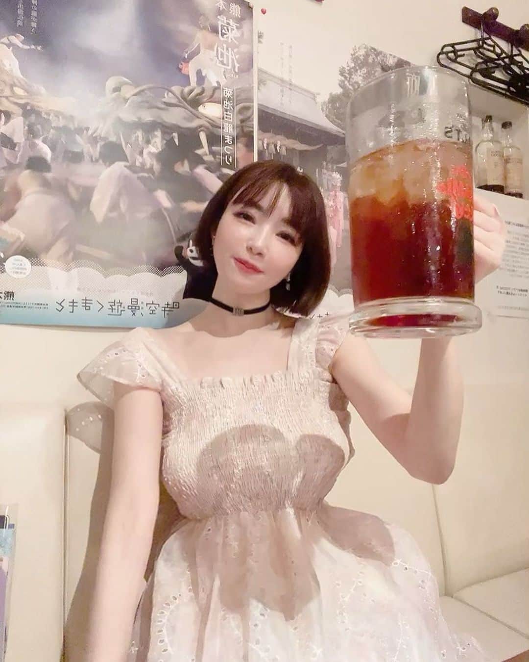 森下悠里さんのインスタグラム写真 - (森下悠里Instagram)「メガジョッキ🍺  お茶です🍵 とんでもない量を飲むので いつもびっくりされます🫢」7月1日 22時21分 - yuurimorishita
