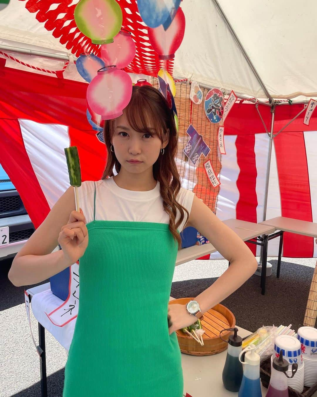 芹澤優さんのインスタグラム写真 - (芹澤優Instagram)「・  💚  夏に着るグリーン可愛い💚 色味も超鮮やかでさらっと着れて最高！！  でも今日はお祭りの一本きゅうりと色被りしてしまったよ。笑  ワンピース： @amail_official   #仙台公演もありがとうございました #これで14公演目 #ラストは追加公演の埼玉ファイナル #ツアー終わっちゃううう」7月2日 22時08分 - seriko_is_no.1