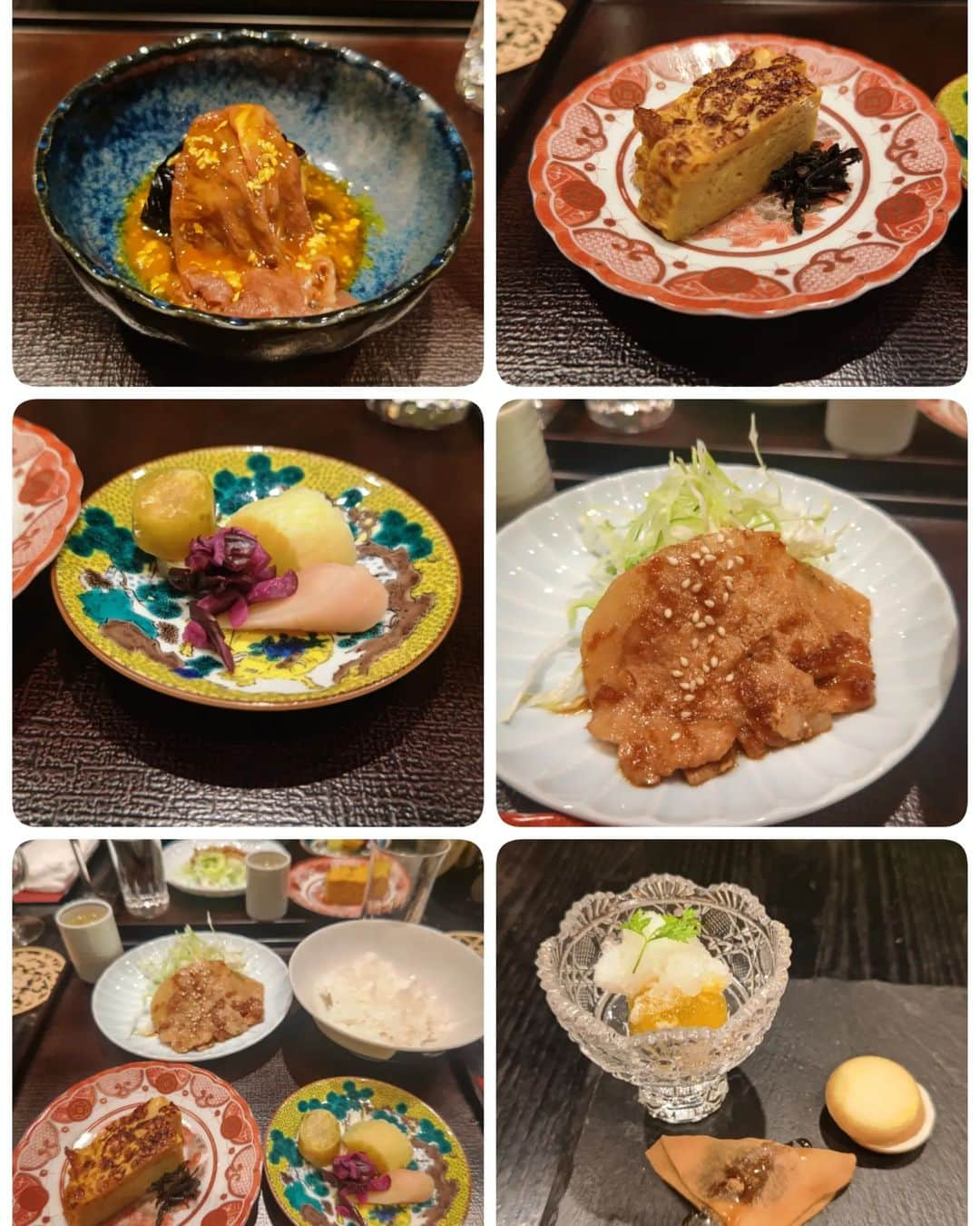 中田有紀さんのインスタグラム写真 - (中田有紀Instagram)「先日の多恵ちゃんお帰り会でのお料理。 いろいろな物を少しずついただいて…でもこう並べてみるとけっこうな品数！😳 もちろんお腹は大満足❤ とても美味しゅうございました✨😋 西麻布にあるひとみんが経営するお店です。 今年17周年だそうで、あの頃からそんなに経っているなんてビックリ！ ひとみんの努力や行動力、経営手腕など、ホント尊敬します✨ #霞町三〇一ノ一 #渡辺ひと美 ちゃん」7月5日 10時08分 - akinakada0508