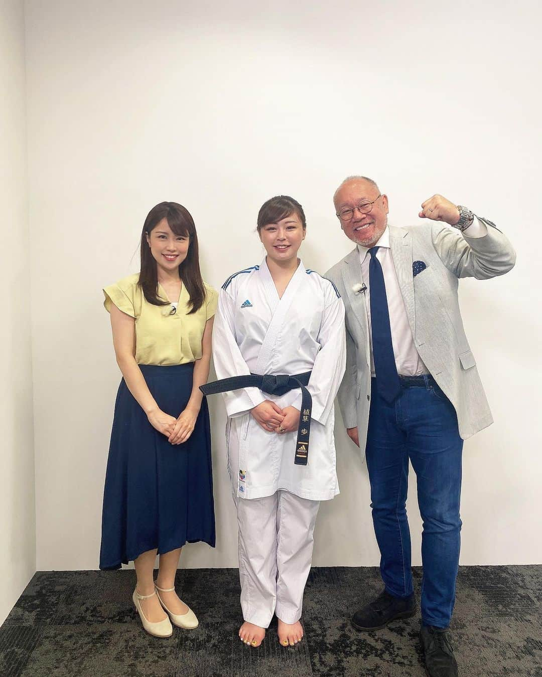 道岡桃子さんのインスタグラム写真 - (道岡桃子Instagram)「空手の植草歩さんにインタビュー！！🥋  まさに空手界のイノベーターである歩さん✨スポーツ界を変えたいという熱い思いが伝わってきて感動しました🥲  キュートなルックスの中にも情熱と力強さをお持ちのとっても素敵な女性…💕  私服と道着のギャップもまた...🥰  実は、同じ事務所（ホリプロ）なんですよ❤️  インタビューは来月配信されます😆🙌  #植草歩 さん #辻秀一 先生 #辻秀一の月刊フローマインド  #空手着 #空手 #空手女子  #インタビュー  #ホリプロ  #アスリート #スポーツドクター  #ドクター  #メンタルトレーニング」7月5日 16時16分 - momoko_ana