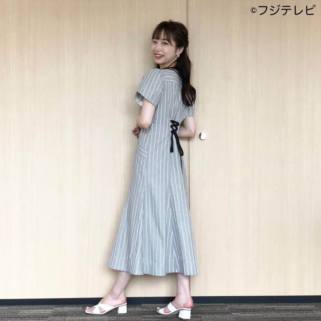 フジテレビ「めざましテレビ」さんのインスタグラム写真 - (フジテレビ「めざましテレビ」Instagram)「ファッション雑誌CanCamとコラボした お天気コーナー「きょう何着て行く？」 林佑香さんの毎日のコーデを紹介♪  7月5日（火） ★コーデ★ ・ワンピース　　　　　　　@willselection_official 　１万４９６０円 ・肩に掛けたカーディガン　@ropepicnic_official 　３８３９円 ・靴　　　　　@dianashoespress １万４８５０円  ・イヤリング　　@abiste_official 　３１５０円     ☆ポイント☆ 袖にデザイン性のあるアイテムが豊作な今シーズン✨ チューリップの花びらのように重なったチューリップスリーブは 華やかに見せつつ気になる二の腕をカバーする優秀デザイン🌷 ストライプも相まって印象的な着こなしが叶います❣️  #めざましテレビ #きょう何着て行く？ #林佑香 #今日のコーデ #コーデ #CanCam #今日のファッション#ootd #きょう何着て行く？は月〜金朝6時22分ごろ放送  #きれいめコーデ #きれいめカジュアル #大人コーデ #春コーデ #オフィスカジュアル #上品コーデ #アナウンサー衣装」7月5日 17時26分 - mezamashi.tv