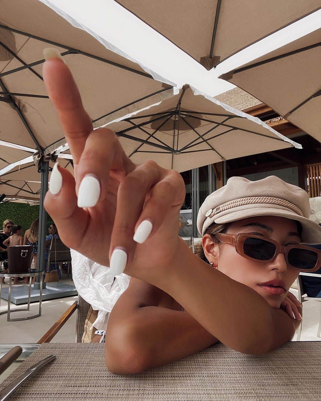 浜田咲希さんのインスタグラム写真 - (浜田咲希Instagram)「myskin is LATTE☕︎🤎🤎🤎  #kohsamui#chisamui#thailand#trip#beachbar#summer#tanning#bodymake#bikini」7月7日 23時35分 - sakihamada