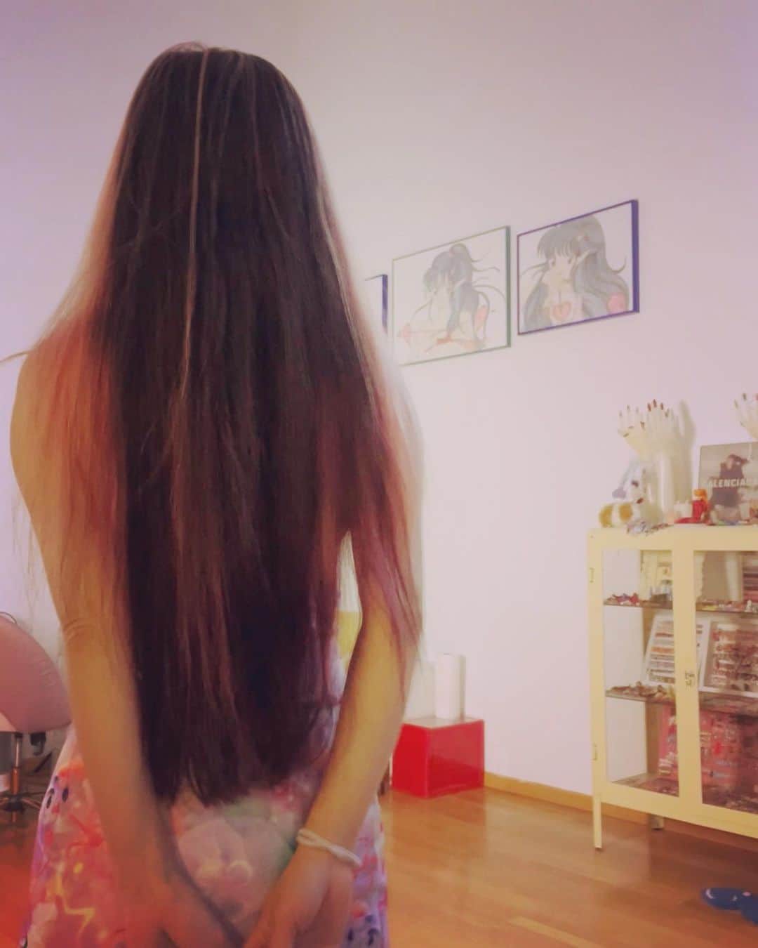 Mei Kawajiriさんのインスタグラム写真 - (Mei KawajiriInstagram)「🩰🪕my hair got long I love long nails long hair 🩰💟」7月11日 12時08分 - nailsbymei