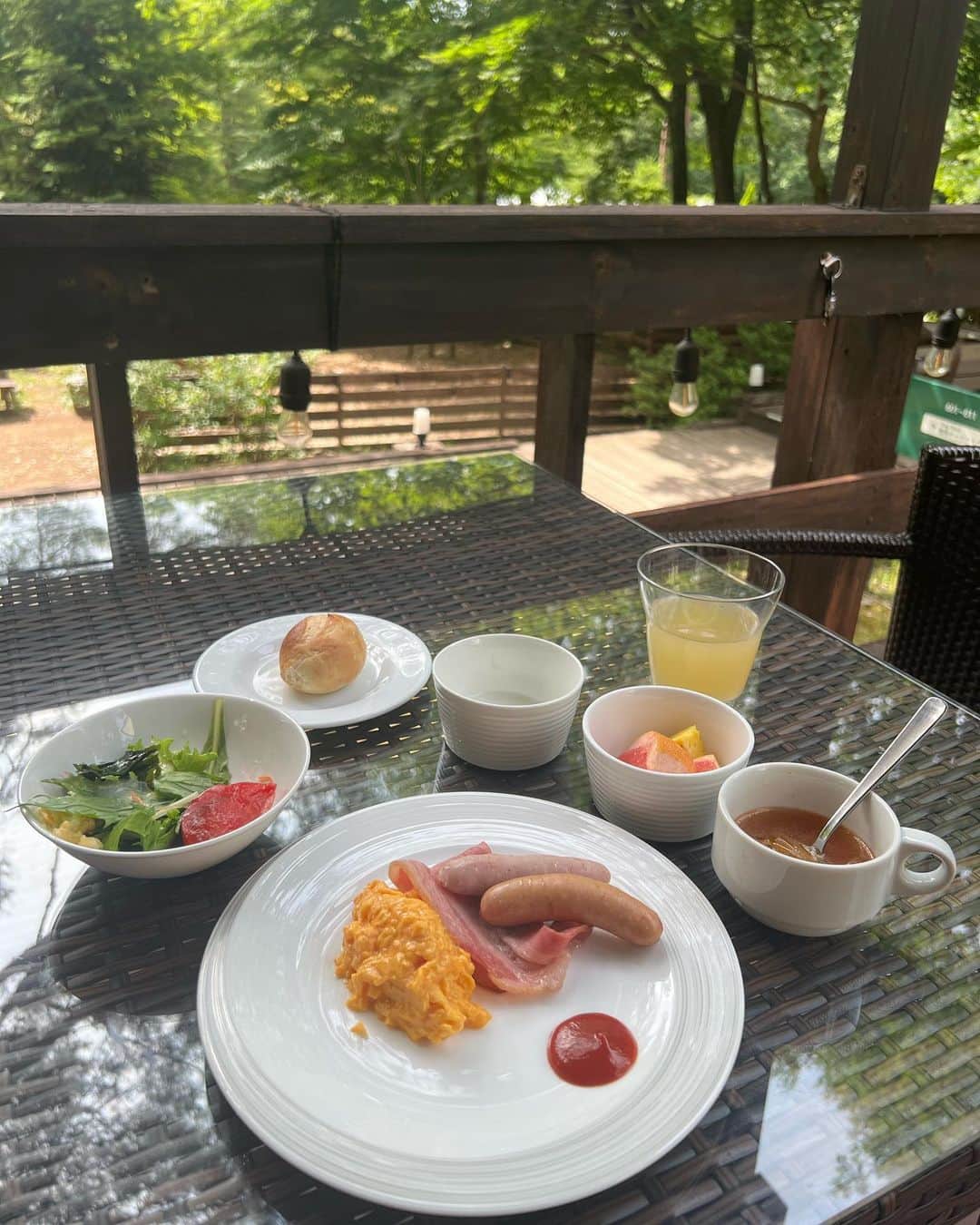 小越しほみさんのインスタグラム写真 - (小越しほみInstagram)「ちょっと前に久々の家族旅行🚗  ・ 父の日も兼ねて那須にいってきたよ👱🏼‍♂️ ・ @hotel_foresthills に泊まったんだけど 夜着いたらイルミネーション綺麗すぎたー！✨ ・ 夏にイルミネーション見れるとは🥹💓 ・ 部屋はコテージタイプで 綺麗だし天然温泉もついてて 写真で見てたより更によかった🙆🏻‍♀️ ・ 広いドッグランとかあって わんちゃん連れてきてる方多かったよ🐩 ・ 朝食で那須の食べ物食べれたし パパも喜んでくれて ここに泊まってよかった☺️🤍 ・ ・ ・ ・ ・ ・ ・ ・ ・ #フォレストヒルズ那須 #那須高原 #旅行 #コテージ #ホテル #家族旅行 #那須旅行 #那須 #夏休み旅行 #父の日 #ペットと泊まれる宿 #犬と旅行 #犬と休日 #ペットホテル #愛犬と旅行 #ペット可 #イルミネーション #trip #pr #hotel #foresthills #cottage #travel #crayme」7月13日 11時44分 - shihomi1129