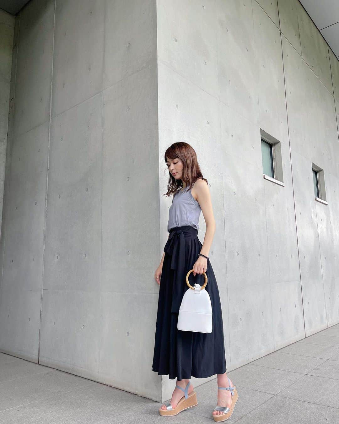 沖田愛加さんのインスタグラム写真 - (沖田愛加Instagram)「tops #uniqlo skirt #proportionbodydressing shoes#randa」7月13日 19時26分 - okita_aika