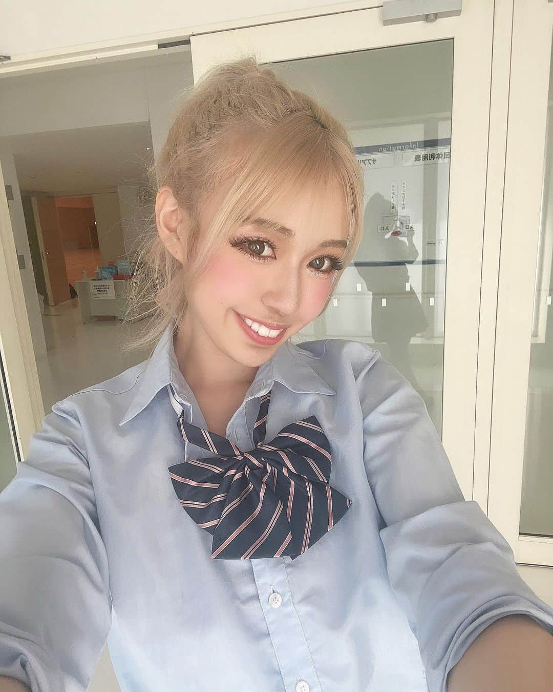 雨宮由乙花さんのインスタグラム写真 - (雨宮由乙花Instagram)「制服まだまだいけるー？？💓」7月17日 23時16分 - _pinkbunnygirl_