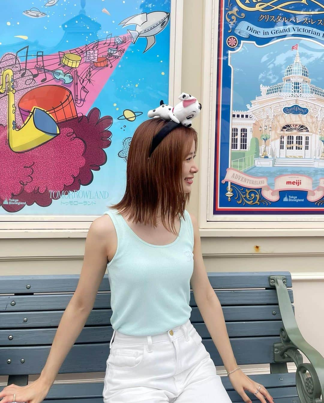 朝日奈央さんのインスタグラム写真 - (朝日奈央Instagram)「ひたすら癒されました🥹🍹🌼  #disneyland #あさひ私服」7月21日 13時21分 - pop_step_asahi