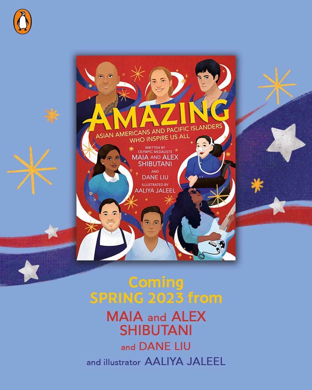 マイア・シブタニさんのインスタグラム写真 - (マイア・シブタニInstagram)「Our new book, AMAZING: Asian Americans & Pacific Islanders Who Inspire Us All is being released on April 18, 2023! It’s our first picture book and we can’t wait to share it with all of you.  This book is for everyone — an inclusive, nonfiction exploration of Asian American and Pacific Islander changemakers whose triumphs have illuminated the world. Thirty-six people are included from America’s early years to today.   We’ve been working really hard on this project for over a year - it means so much to us. And we’re so grateful to our collaborators and team for believing in the importance of this book and for the love, effort, and care they put into helping us create it. ❤️🙏🥳  You can preorder the book at the link in our bio, or visit: https://bit.ly/AmazingAAPI  Editor: Jenny Bak Co-Author: @daneliuwrites Illustrator + cover artist: @aaliyamj  Designer: @opal_roengchai  @penguinkids @penguinclassroom @amazingaapi   #amazingaapi #representationmatters #newbook #picturebook #coverreveal #aapi #asianamerican #pacificislander」7月22日 7時14分 - maiashibutani