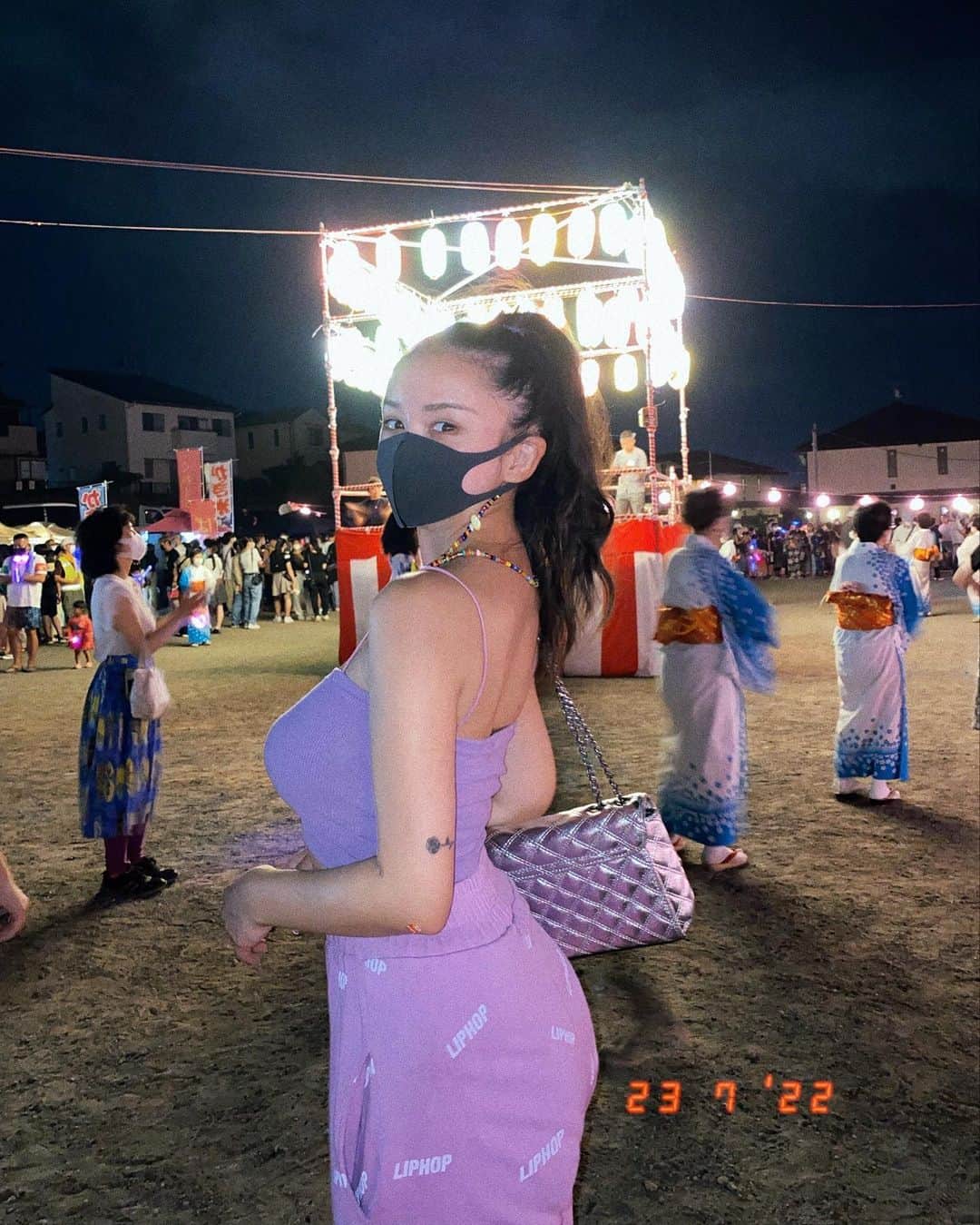 葉月さんのインスタグラム写真 - (葉月Instagram)「すっぴんで地元のお祭り💜」7月23日 21時19分 - hzk0207