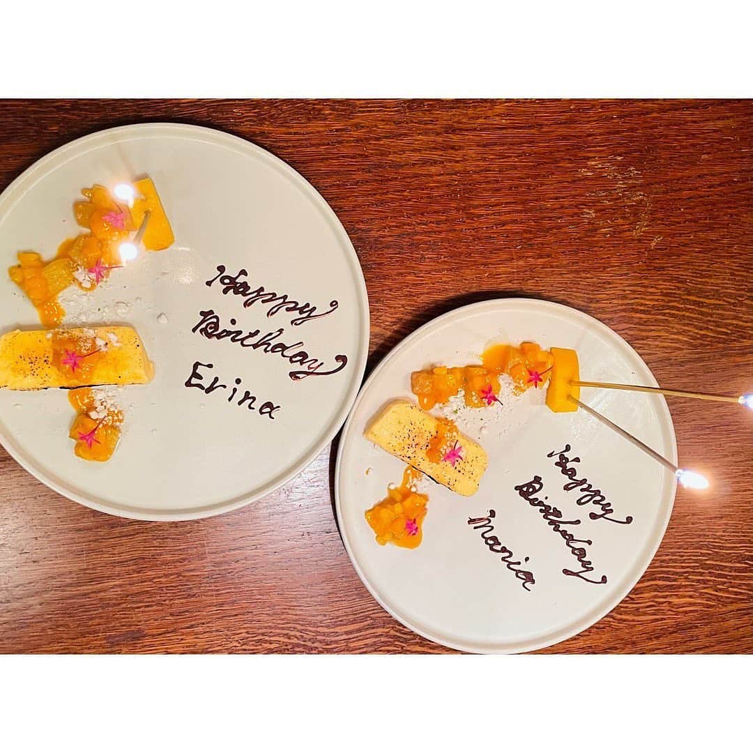 岩田絵里奈さんのインスタグラム写真 - (岩田絵里奈Instagram)「まりあと誕生日お祝いを🥂🎂 #1995 #同い年です」7月24日 8時16分 - erina_iwata