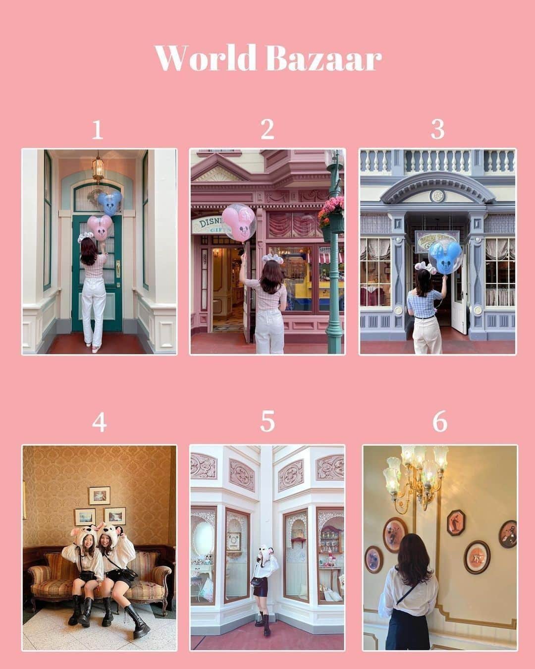 R i R y (リリー)さんのインスタグラム写真 - (R i R y (リリー)Instagram)「『 ディズニーフォトスポットリスト🐭🌷🤍』　　  @k_rinrin97 さんによるディズニーランドのフォトスポットリスト🐭 写真付きですごくわかりやすい🥺💌 ぜひ参考にしてみてください🙊♡  ✴︎---------------✴︎---------------✴︎ ▶▶掲載する写真を募集中📸 カワイイ写真が撮れたら、@velle.jp をタグ付けするか、ハッシュタグ #velle_jp をつけて投稿してみてね♪ velle編集部と一緒にカワイイで溢れるvelleを創っていこう😚🤍  ✴︎---------------✴︎---------------✴︎ #マスクディズニー #ディズニーランド #ディズニーバウンド #ディズニーコーデ #シミラールックディズニー #シミラールック #お揃いコーデ #お揃いディズニー #カラフルコーデ #ミスバニー #シャツワンピース #シャツワンピ #グレイル #スニーカーコーデ #ファンキャップ #夢の国 #夢が叶う場所 #夢がかなう場所 #ディズニー #ディズニーランド #ディズニーフォトスポット #ディズニー写真部 #ディズニーリゾート #ディズニー写真 #ディズニーフォト #ワールドバザール #ディズニーコーデ #ディズニー好きな人と繋がりたい」7月28日 18時01分 - velle.jp