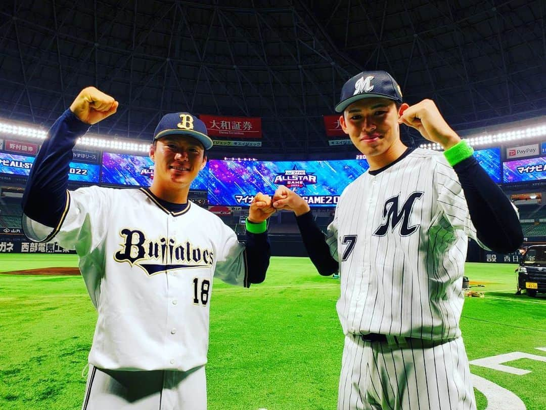 山本由伸さんのインスタグラム写真 - (山本由伸Instagram)「オールスターゲーム2022！ 1戦目福岡での写真です！ 楽しく過ごせました！ 皆さんありがとうございました👍 #オールスターゲーム #パリーグ」7月28日 20時14分 - yoshinobu__yamamoto