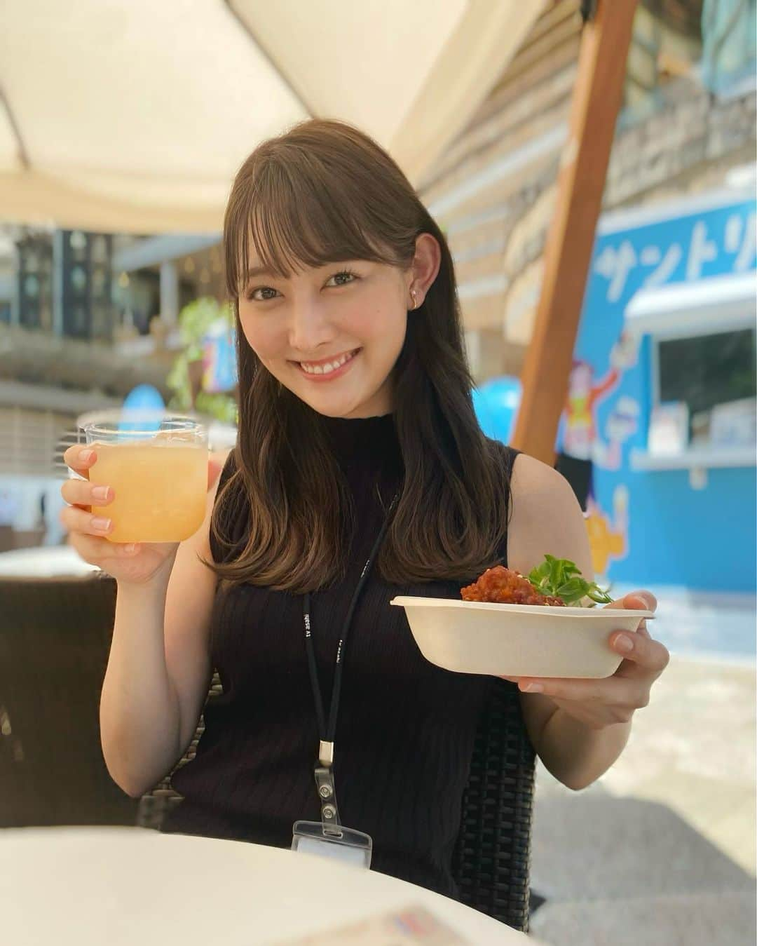 森山みなみさんのインスタグラム写真 - (森山みなみInstagram)「. 現在、六本木ヒルズで開催されている、SUMMER STATION の #サントリーのんあるビアガーデン にて、モーニングショーとのコラボメニューが販売中です🌻  (羽鳥さん、片岡さん、そして森山のメニューがありますよ✨)  開催前に試食をしたのですが、とっても美味しかったので再び同期と食べに行きました♪  サマステにお越しの際、または六本木にお立ち寄りの際はぜひ食べてみてください💛  最後の写真は、グッド！モーニングとのコラボメニューの唐揚げです☀️美味しかった♡  #テレビ朝日 #夏休み #サマステ #六本木ヒルズ #アナウンサー #森山みなみ」8月2日 18時17分 - minami.moriyama_ex