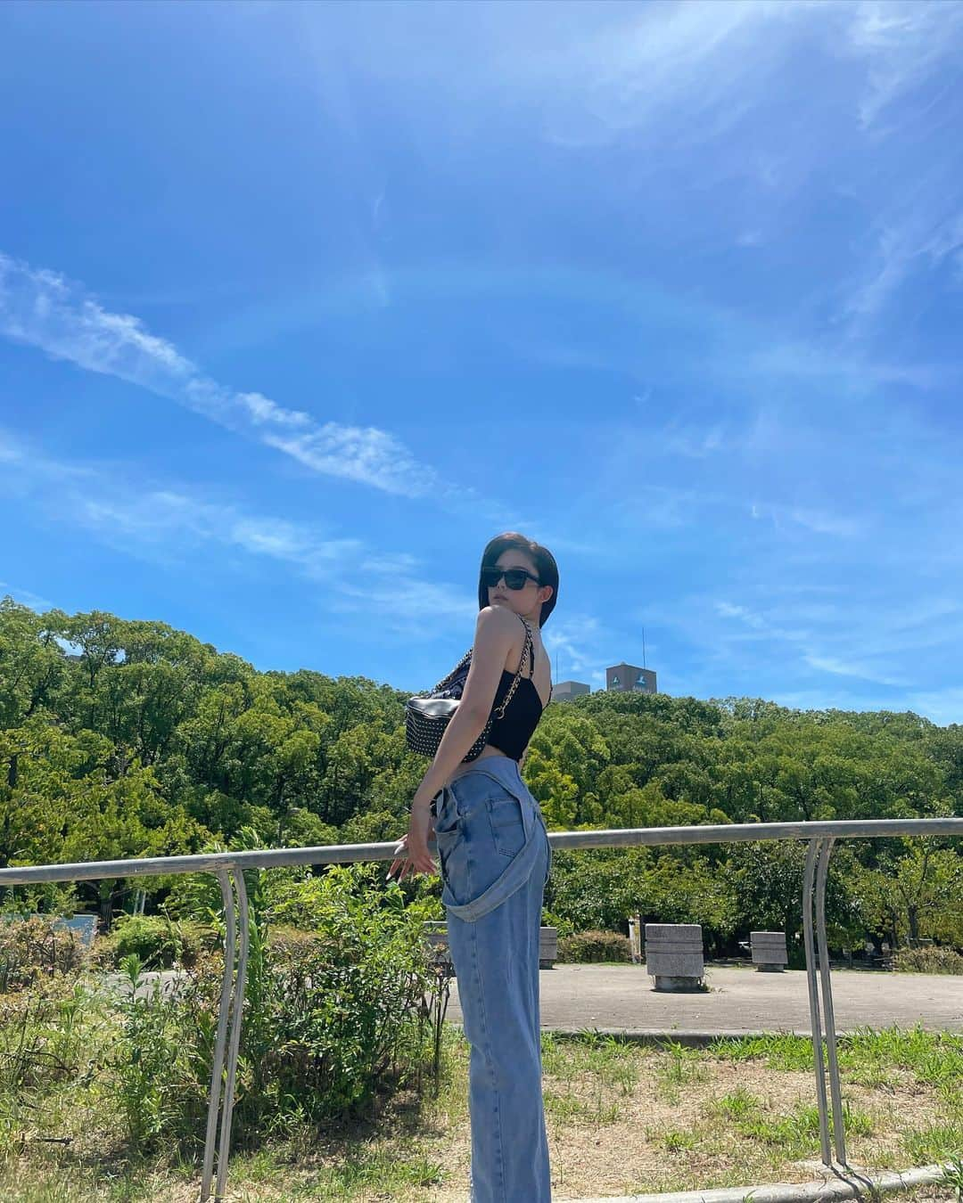 原田美優さんのインスタグラム写真 - (原田美優Instagram)「. 天気良すぎた日 ☀️🌱 熱中症とコロナには気をつけてね🦠💦 . #ootd #instalike #instagood #instafashion」8月4日 19時00分 - harada.myu