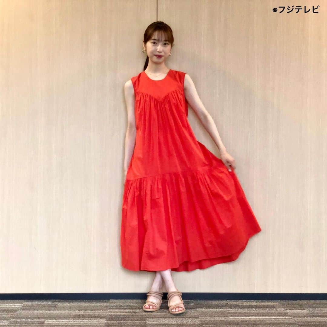 フジテレビ「めざましテレビ」さんのインスタグラム写真 - (フジテレビ「めざましテレビ」Instagram)「ファッション雑誌CanCamとコラボした お天気コーナー「きょう何着て行く？」 林佑香の毎日のコーデを紹介♪  ８月４日（木） 【今日のコーデ】　　 ・ワンピース→ @andemiu_official  １万１０００円 ・靴→ @kanematsu_official 　３万５２００円 ・イヤリング→ @anemone_official 　１９８０円      【コーデのポイント】 夏気分が盛り上がるオレンジのワンピース🧡  生地をたっぷり使ったドラマティックなシルエットも 絵になるかわいさです☺️👍  肌感のあるサンダルを合わせて ちょっぴりリゾーティな雰囲気に🌴  夏の休日にぴったり❣️    #めざましテレビ #きょう何着て行く？ #林佑香 #今日のコーデ #コーデ #CanCam #今日のファッション#ootd #きょう何着て行く？は月〜金朝6時22分ごろ放送📺  #ゆかちゃん #きれいめコーデ #きれいめカジュアル #大人コーデ #夏コーデ #オフィスカジュアル #上品コーデ #アナウンサー衣装」8月5日 8時02分 - mezamashi.tv