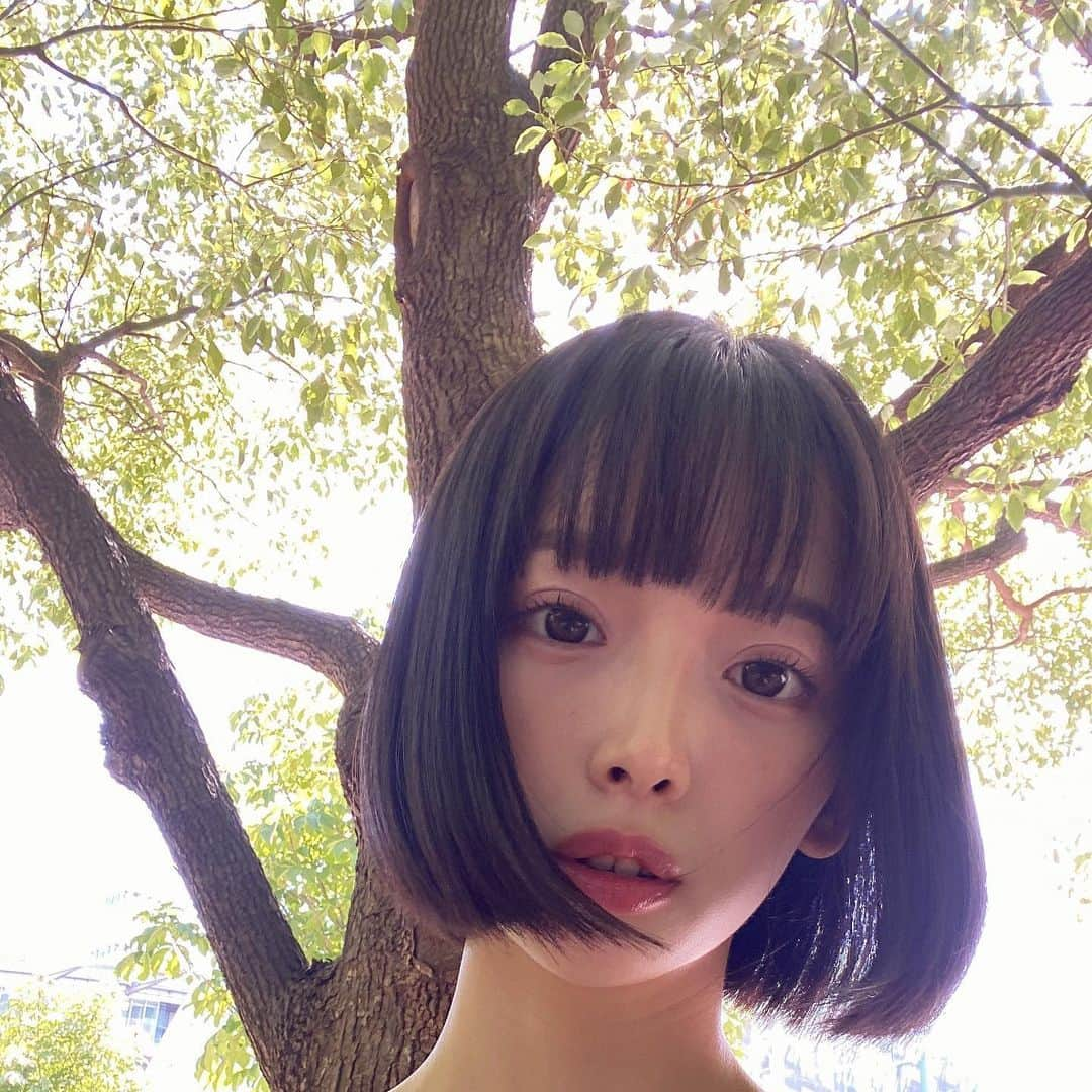 華村あすかさんのインスタグラム写真 - (華村あすかInstagram)「ボブならこのくらいの長さがちょうどいい」8月6日 19時38分 - hanamura_asuka