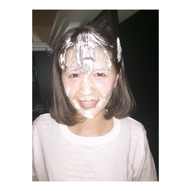 河西里音さんのインスタグラム写真 - (河西里音Instagram)「やばばw  #顔面ケーキ#生クリームまみれ #笑が止まらないw#ありがとう」5月21日 23時21分 - rion_kasai