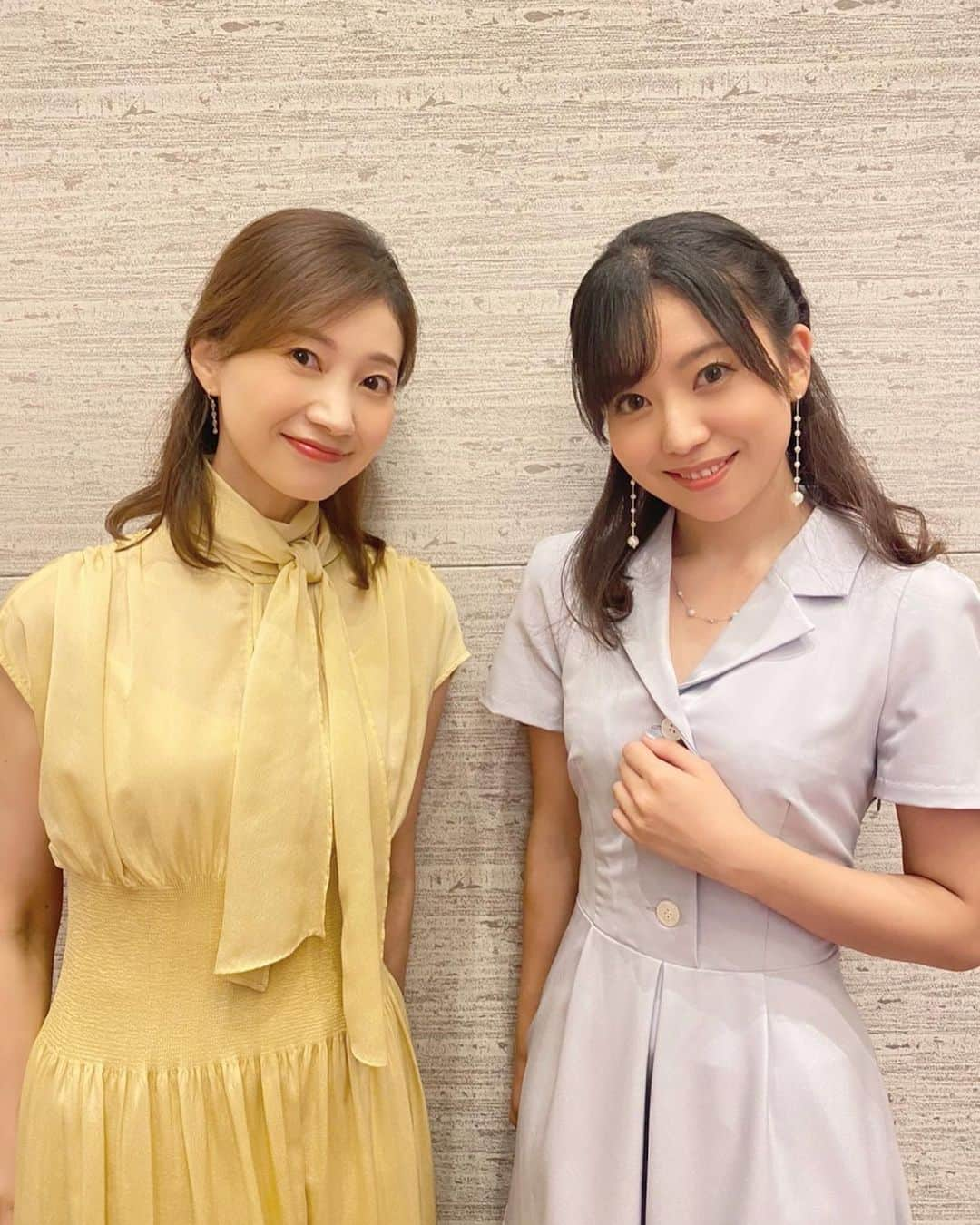 夢咲ねね（赤根那奈）さんのインスタグラム写真 - (夢咲ねね（赤根那奈）Instagram)「. 日にちが経つの早いですね... 実は先日の製作発表会で、 同じ役を演じる熊谷彩春ちゃんとも写真撮りました✨ 可愛い...🫶🏻💕  （撮影時のみマスク外しました。）  #ミュージカル　#東京ラブストーリー　#関口さとみ #熊谷彩春　ちゃん  そして当日の衣裳もご紹介。 ワンピース　 @fray_id アクセサリー @artidaoud」8月8日 14時39分 - yumesaki__nene