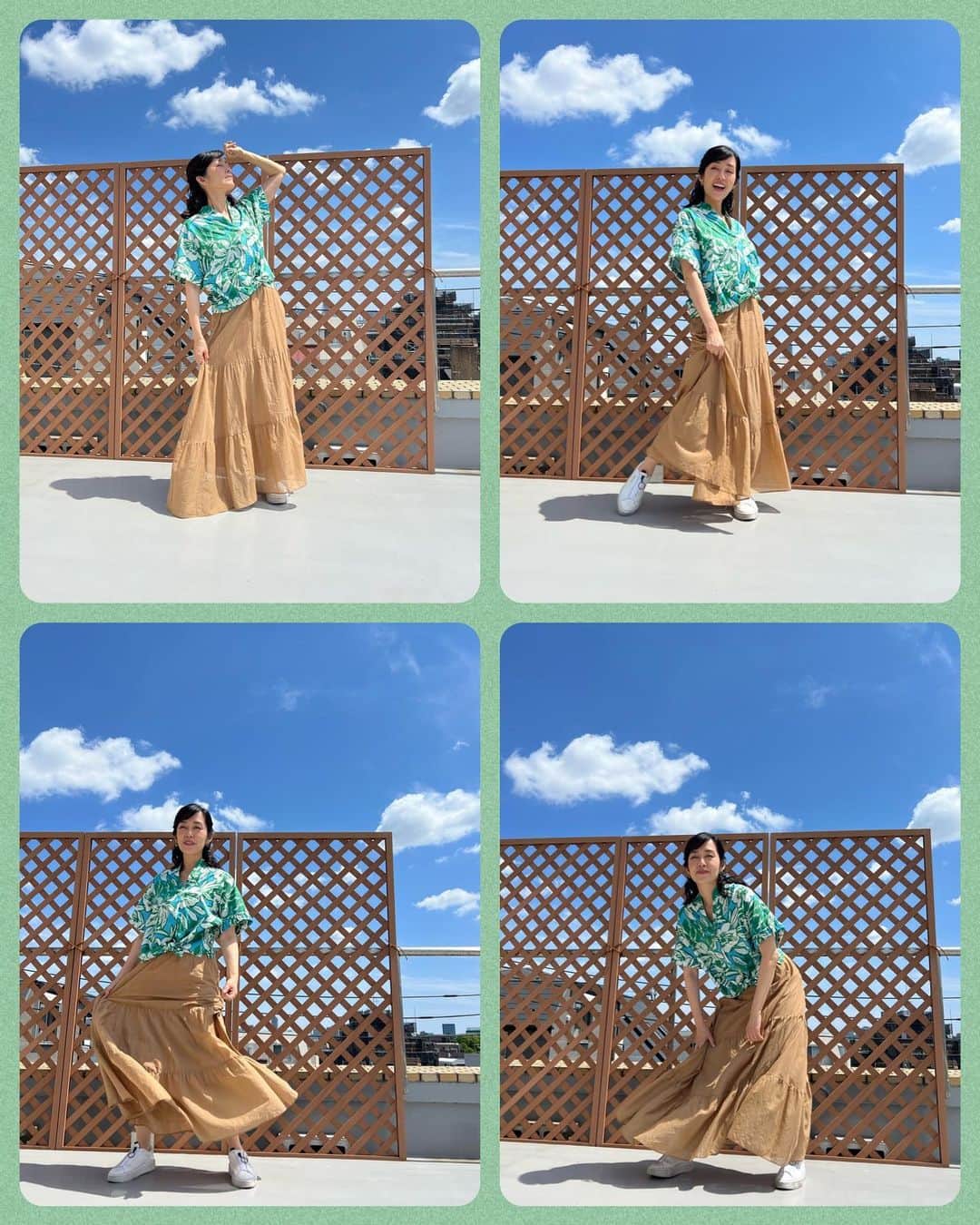 早見優さんのインスタグラム写真 - (早見優Instagram)「Beautiful summer day! Botanical print shirt ボタニカルシャツとタンのスカート 夏にぴったりのコーデ  #summer #summerfashion #ボタニカル」8月12日 15時42分 - yuyuhayami