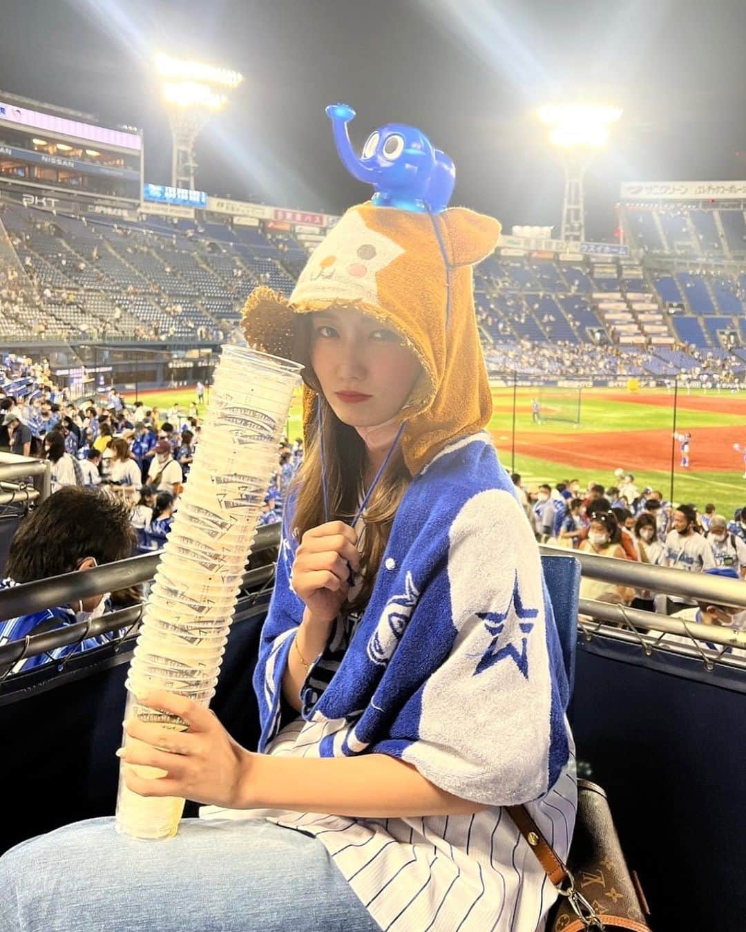 水越愛華さんのインスタグラム写真 - (水越愛華Instagram)「BOX観戦の日〜🐹⭐️  同期のビールが一番美味いし、 同期がいっちばんかわいいって 思いながら酔っ払った🍺🥴」8月12日 19時51分 - iamemika21