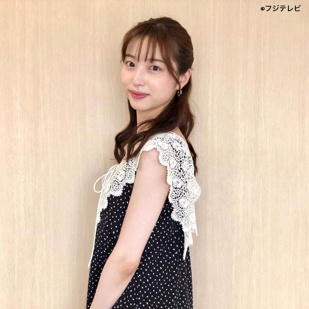 フジテレビ「めざましテレビ」さんのインスタグラム写真 - (フジテレビ「めざましテレビ」Instagram)「ファッション雑誌CanCamとコラボした お天気コーナー「きょう何着て行く？」 林佑香の毎日のコーデを紹介♪  ８月１７日（水） 【今日のコーデ】　　 ・ワンピース→ @rirandture_official 　２万９００円 ・イヤリング→ @phoebe_official  ２９７０円 ・靴→ @kanematsu_official 　　　　　　２万９７００円      【コーデのポイント】 付け襟ブームはこの夏🌈も引き続き😘  可憐なドットキャミワンピにプラスすると 印象に残るロマンティックな雰囲気に👍  甘さがトゥーマッチにならないように 全身をモノトーンでまとめて あくまで大人っぽく着こなして❣️    #めざましテレビ #きょう何着て行く？ #林佑香 #今日のコーデ #コーデ #CanCam #今日のファッション#ootd #きょう何着て行く？は月〜金朝6時22分ごろ放送📺  #ゆかちゃん #きれいめコーデ #きれいめカジュアル #大人コーデ #夏コーデ #オフィスカジュアル #上品コーデ #アナウンサー衣装」8月17日 15時39分 - mezamashi.tv