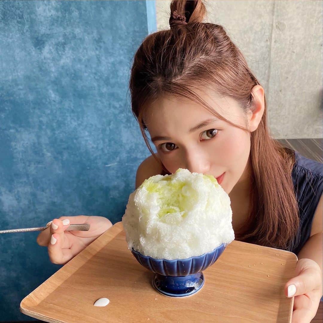 新井遥さんのインスタグラム写真 - (新井遥Instagram)「＾＾ 7月に食べたカキ氷🍧🧊 メロンミルクおいしかったなぁ~~」8月18日 20時26分 - haruka_arai_ar