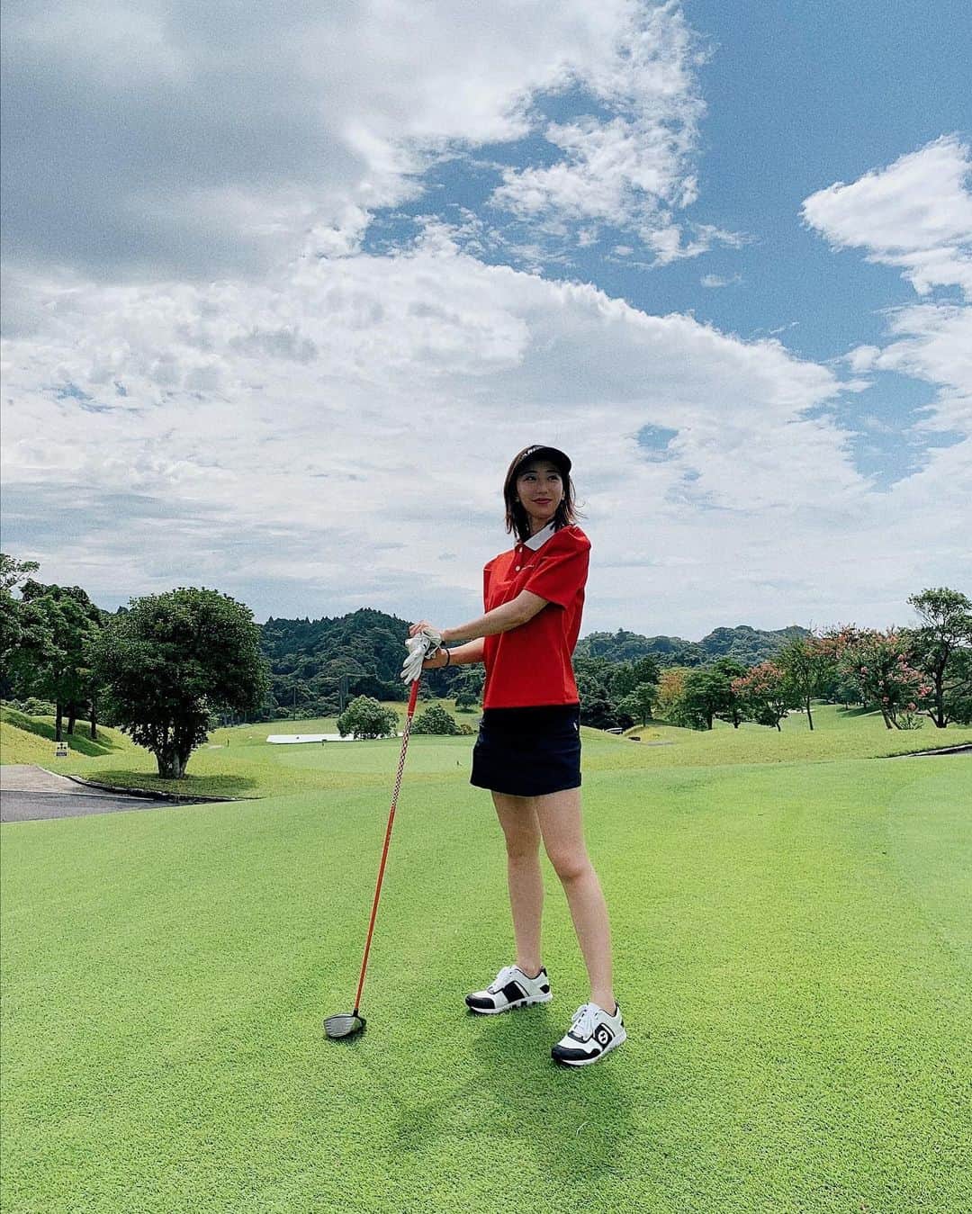 秋倉諒子さんのインスタグラム写真 - (秋倉諒子Instagram)「暑かった❤️‍🩹 らぶたんと一緒に行くと調子いいの🏃‍♂️✨ #golf#ゴルフ#ゴルフ女子」8月20日 16時56分 - ryokoak45