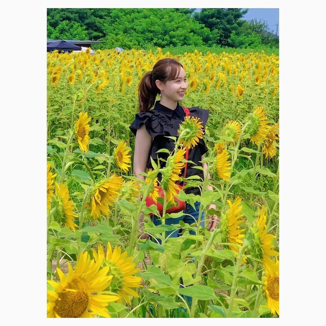 宇賀神メグさんのインスタグラム写真 - (宇賀神メグInstagram)「🌻  . .  夏よ、まだ終わらないで〜  パネルがあると 顔を入れたくなります。😆  . .  #ひまわり #向日葵 #🌻 #sunflower #顔出しパネル」8月21日 16時06分 - ugajin_megu