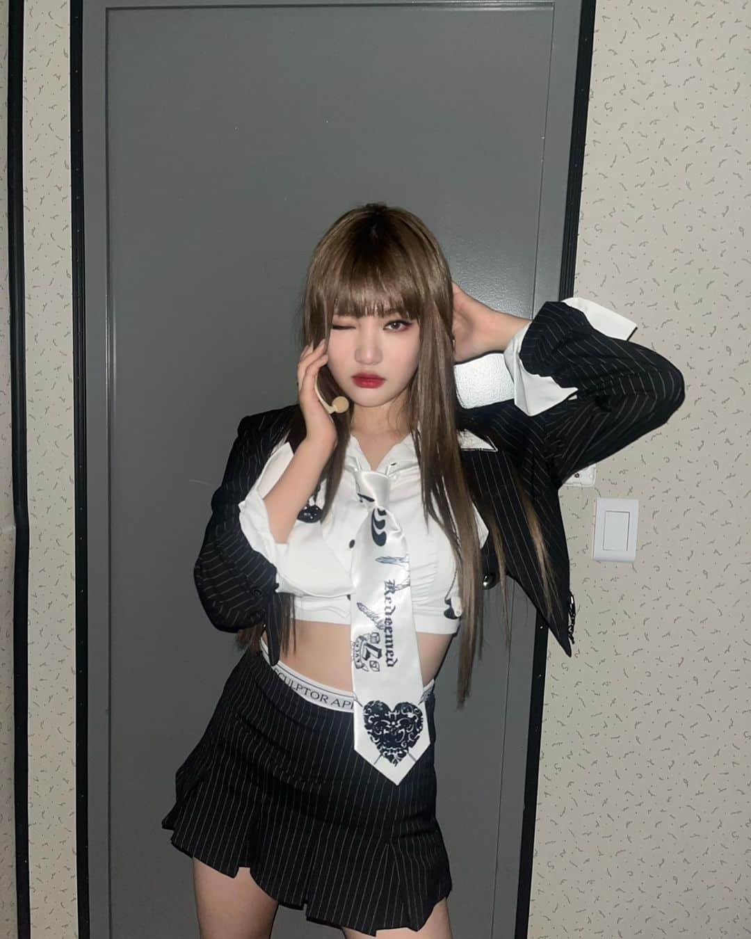 aespaさんのインスタグラム写真 - (aespaInstagram)「🖤💀  #aespa #NINGNING  #SMTOWN #SMCU_EXPRESS #SMTOWNLIVE #SMTOWN2022_SUWON」8月21日 21時48分 - aespa_official