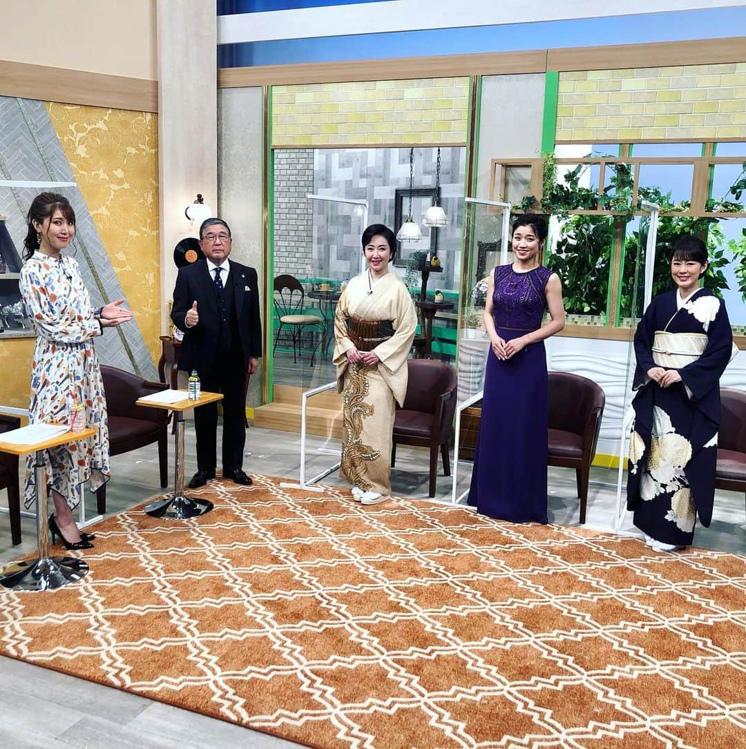 伍代夏子さんのインスタグラム写真 - (伍代夏子Instagram)「今日は、BSテレ東「徳光和夫の名曲にっぽん」の収録📺 10月の放送なので ...