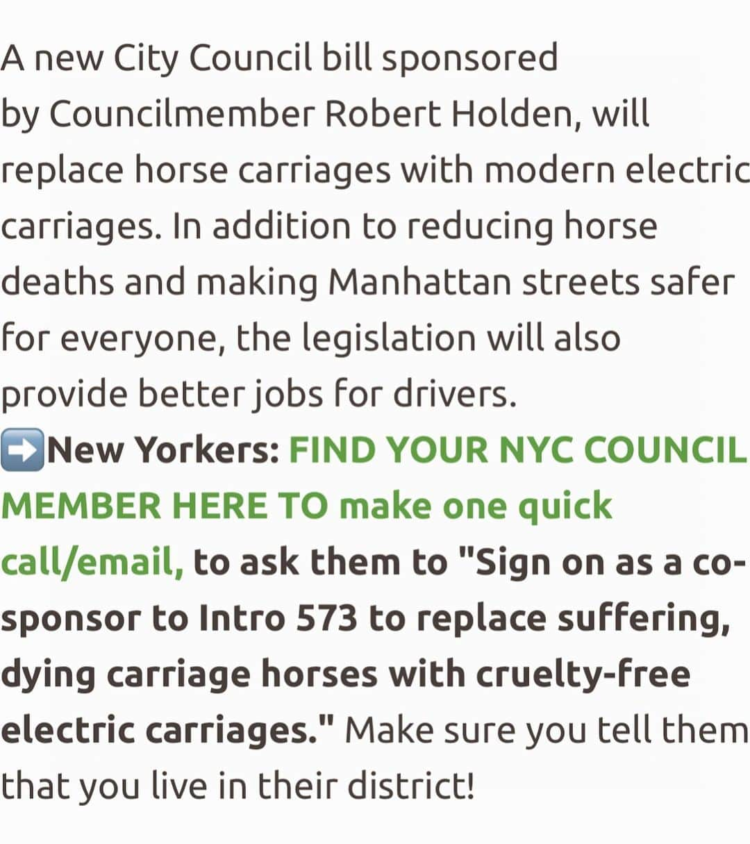 ベラ・ハディッドさんのインスタグラム写真 - (ベラ・ハディッドInstagram)「Hi friends ❤️- we need to tell @nyccouncil, @NYCSpeakerAdams  and @NYCMayor to pass legislation (Intro 573) (thank you @bobholdennyc )) to phase out cruel carriage horses, protect them while it’s still here and eventually replace it with a humane & electric alternative.  This has been going on for WAY too long in this kind of environment….Another sick, malnourished carriage horse collapsed in distress on the hot pavement of New York City while his driver whipped him repeatedly…..  We are also calling on the Manhattan District Attorney & the NYPD to investigate criminal animal abuse charges against Ian Mckeever for his abusive behavior. Ryder needs immediate help and to be released from his abuser. Can anyone comment below if they know where he is/ have any information on Ryder please?   It's barbaric to force horses like Ryder to pull heavy carriages in extreme heat in the busiest part of the busiest city in America without a place to break or eat.  We have to do something now. This should have been done years ago. Eric Adams, The world is watching!! Please do what is right for these animals. Take action.   LINK TO TAKE ACTION: nyclass.org/StopHorseAbuse」8月23日 7時19分 - bellahadid