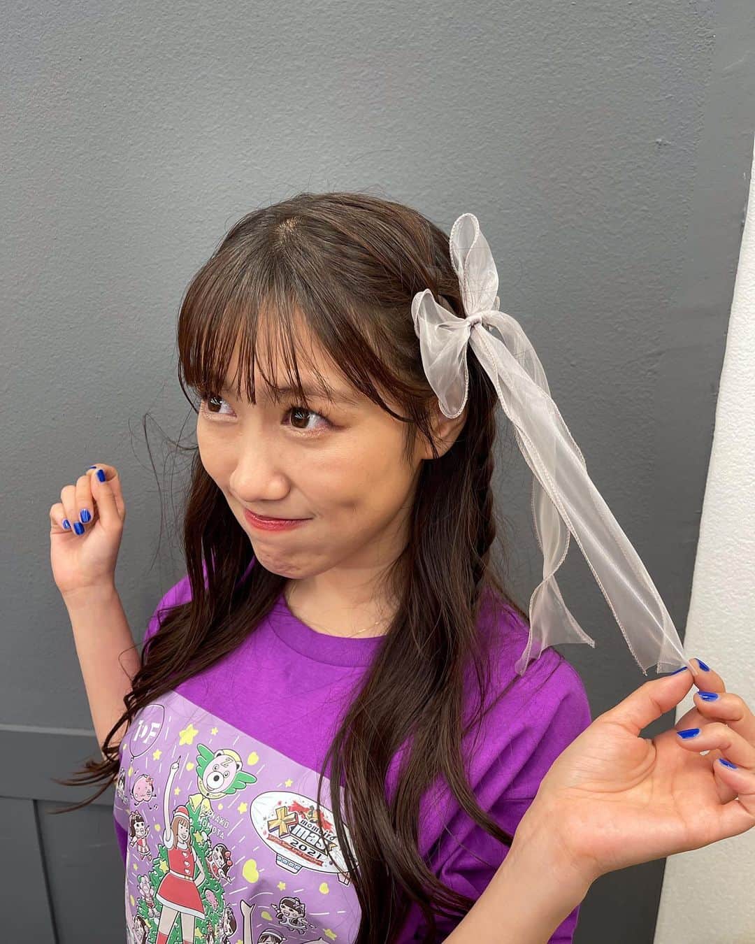 高城れにさんのインスタグラム写真 - (高城れにInstagram)「🎀🤍💜 可愛くしてもらった🥳 かわいー？  #🎀 #hair」8月24日 21時34分 - takagireni_official