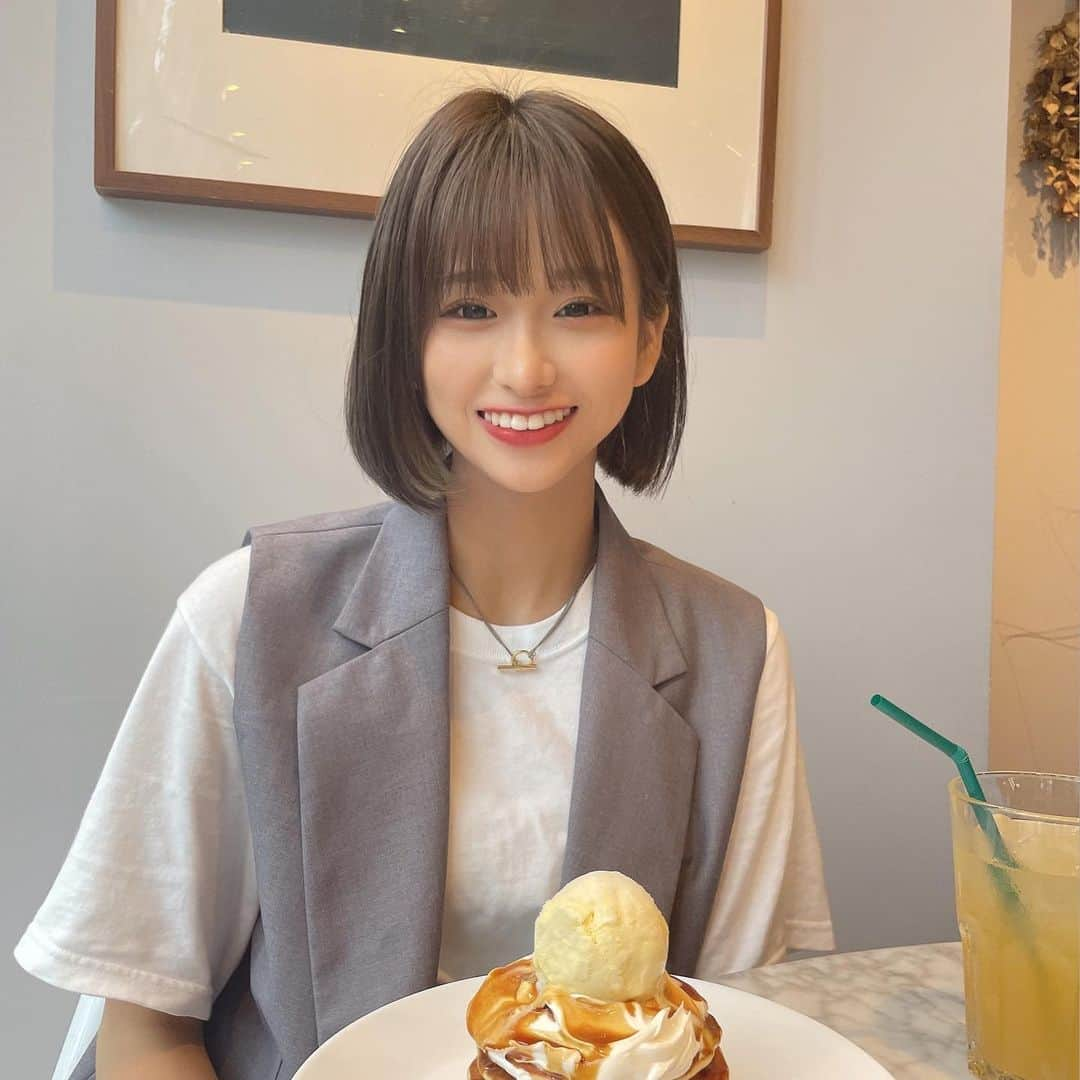 金子みゆさんのインスタグラム写真 - (金子みゆInstagram)「パンケーキ🥞🤍  美味しかった(,,•﹏•,,)」8月25日 21時50分 - kaneko_miyu0813