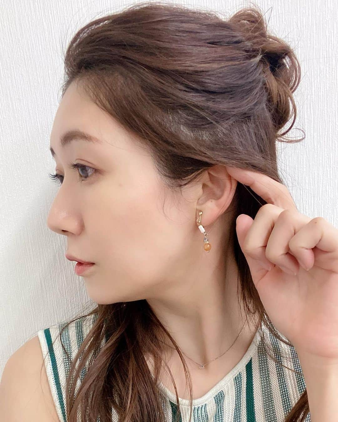 穂川果音さんのインスタグラム写真 - (穂川果音Instagram)「hairstyle  ハーフアップお団子です🎑」8月26日 11時43分 - hokawakanonn