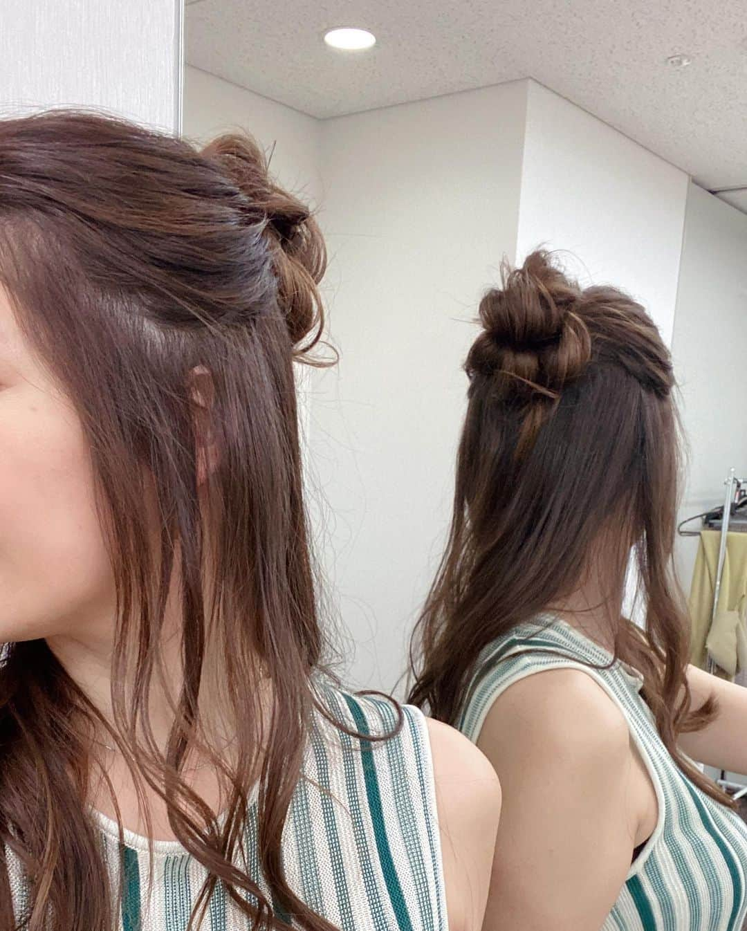 穂川果音さんのインスタグラム写真 - (穂川果音Instagram)「hairstyle  ハーフアップお団子です🎑」8月26日 11時43分 - hokawakanonn