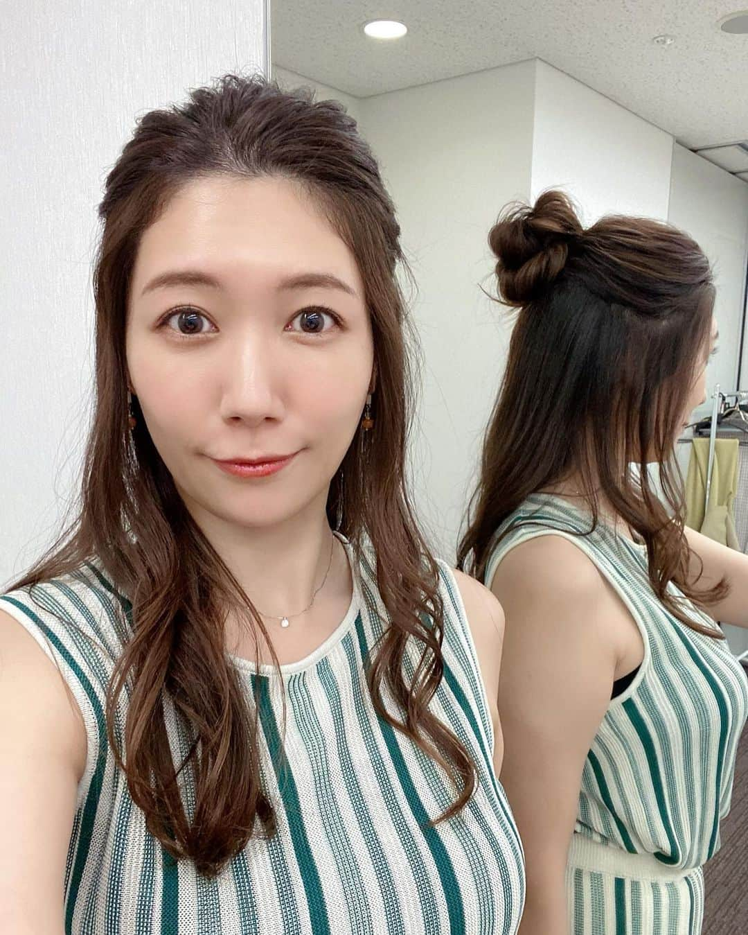 穂川果音さんのインスタグラム写真 - (穂川果音Instagram)「hairstyle  ハーフアップお団子です🎑」8月26日 11時43分 - hokawakanonn